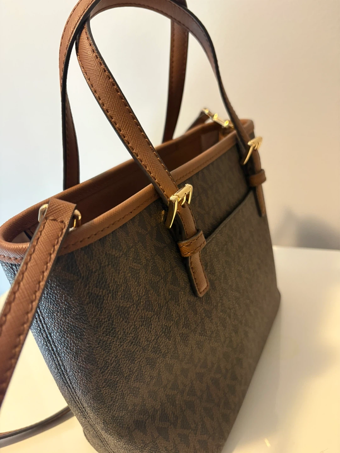 Authentic Michael Kors Jet Set Travel XS Tote Bag - Brown - photo 3