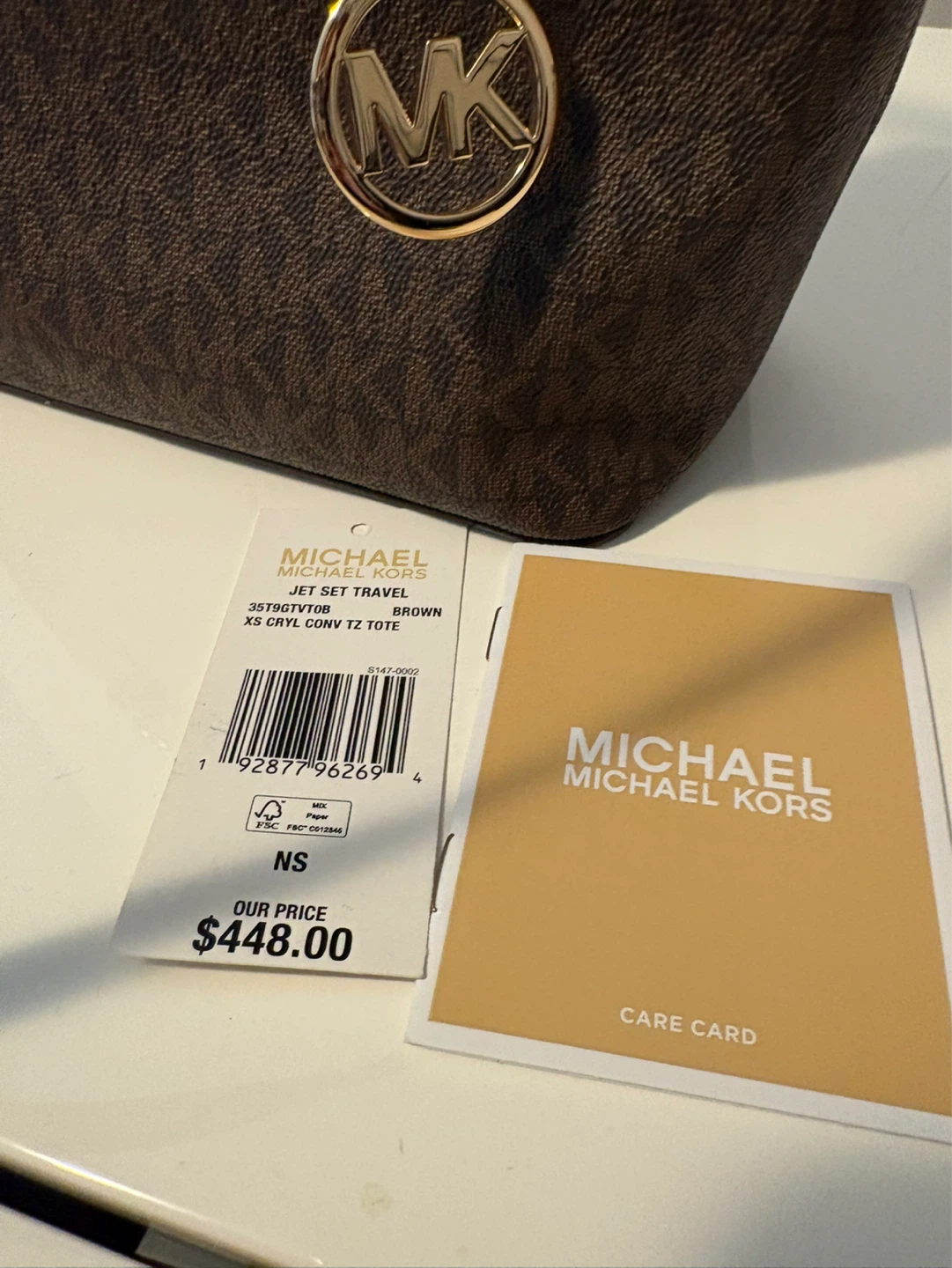 Authentic Michael Kors Jet Set Travel XS Tote Bag - Brown - photo 4