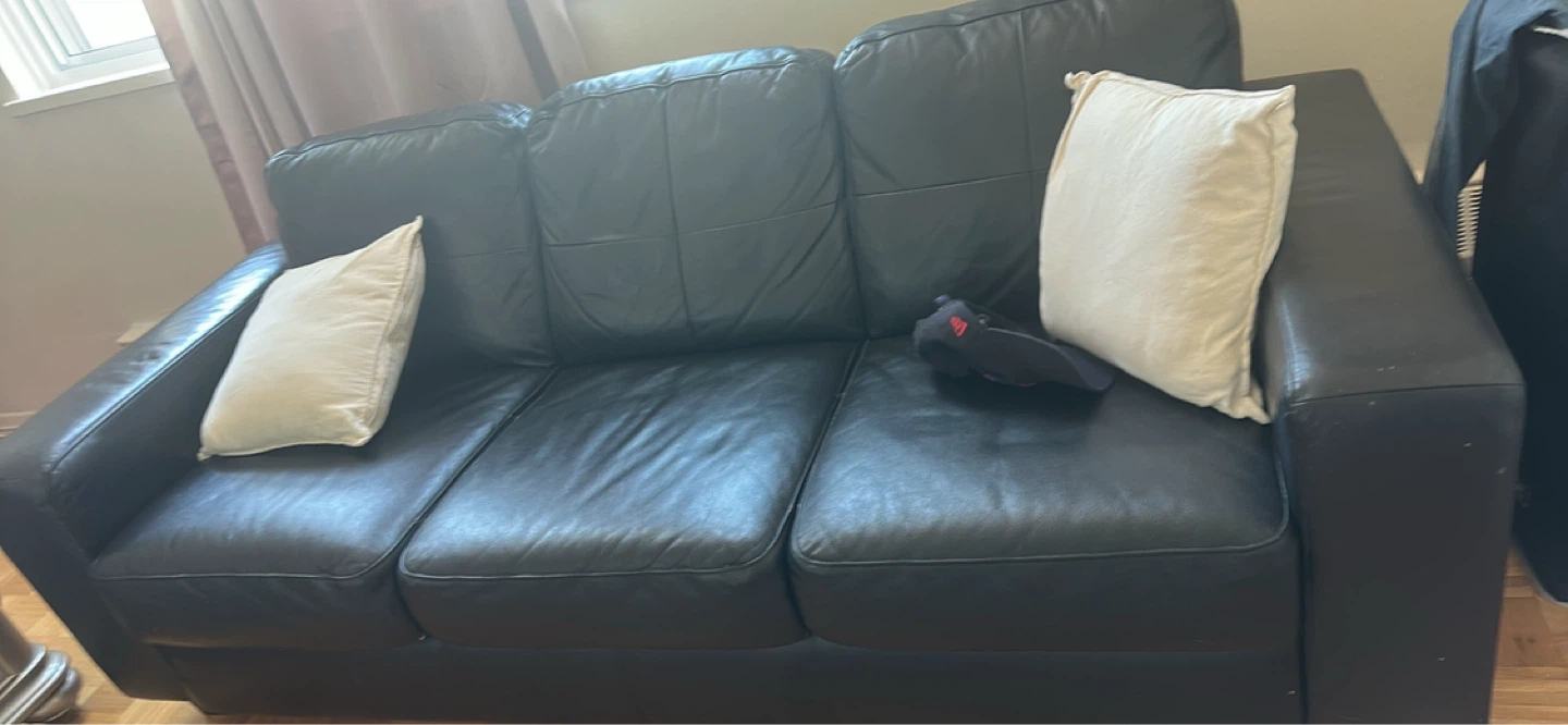Black Leather Sofa