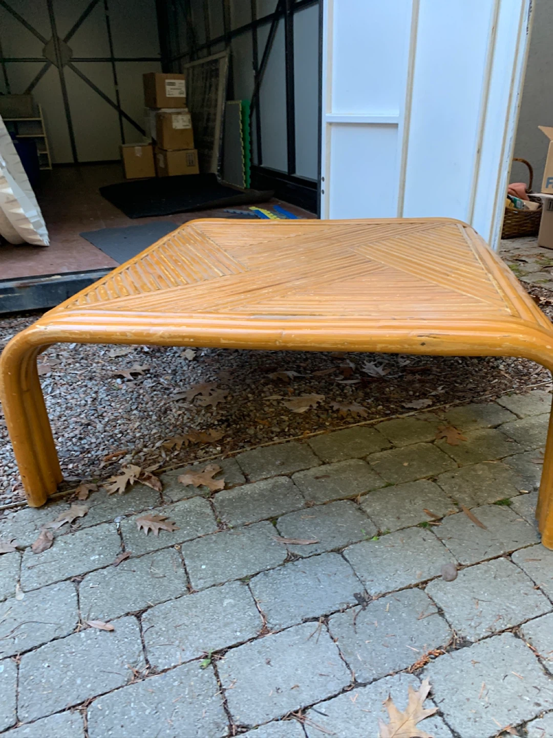 Unique bamboo coffee table