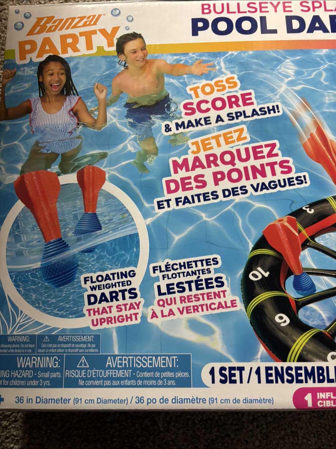 Banzai Bullseye Splash Pool Darts - photo 3