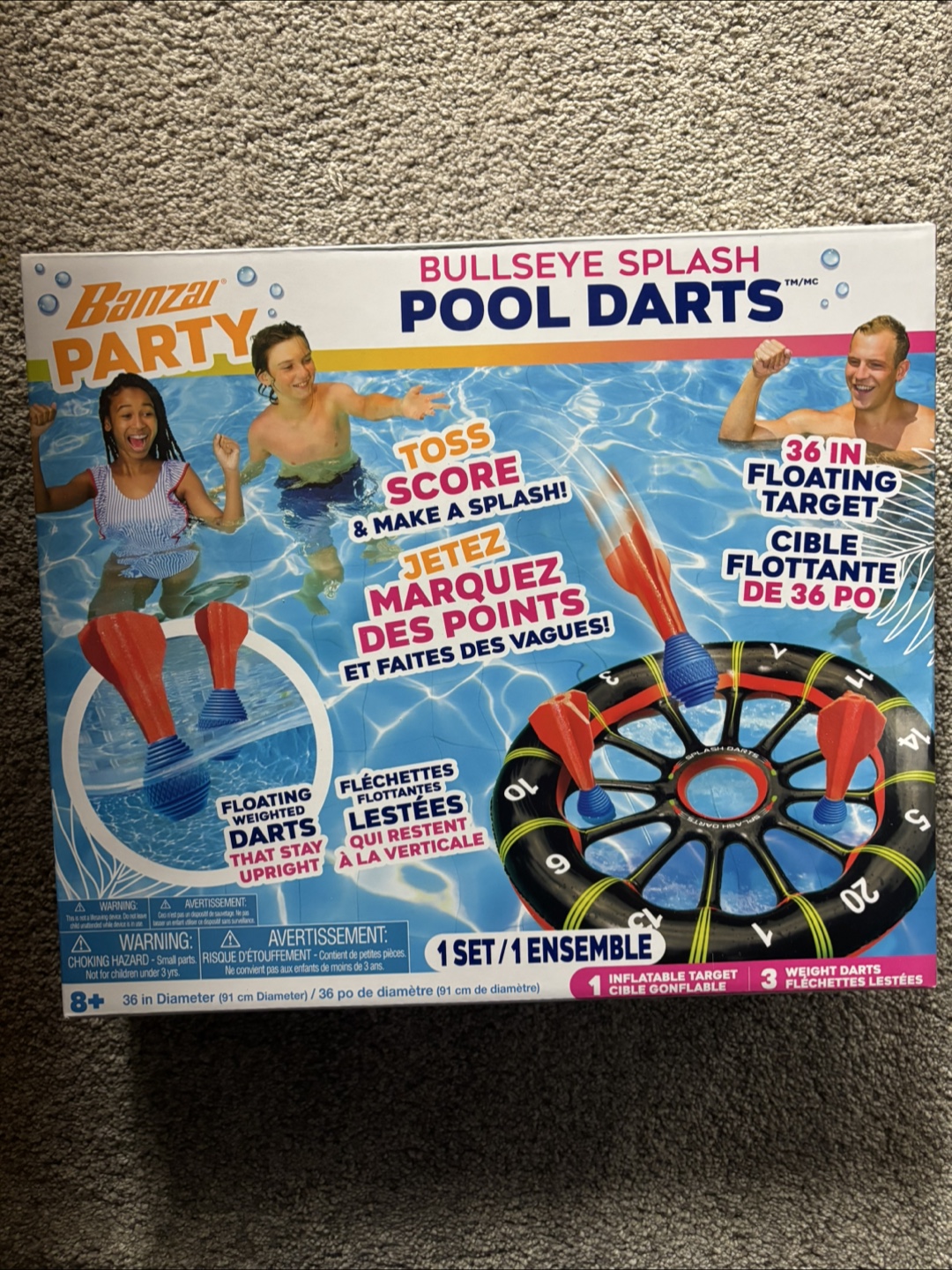 Banzai Bullseye Splash Pool Darts