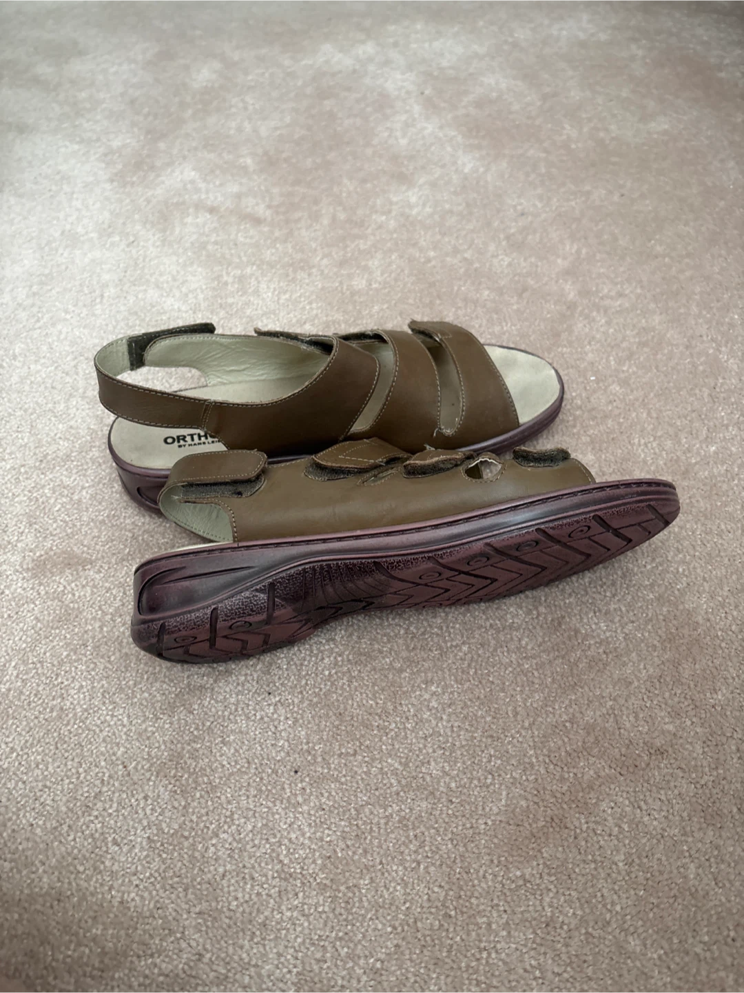 Ortho Solutions Brown Leather Sandals Size 41
