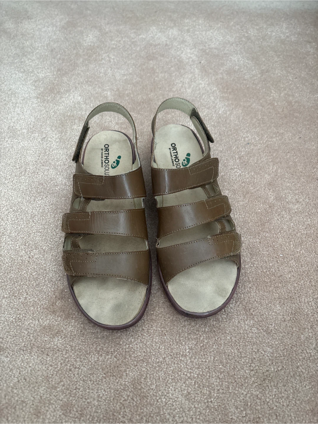 Ortho Solutions Brown Leather Sandals Size 41 - photo 2
