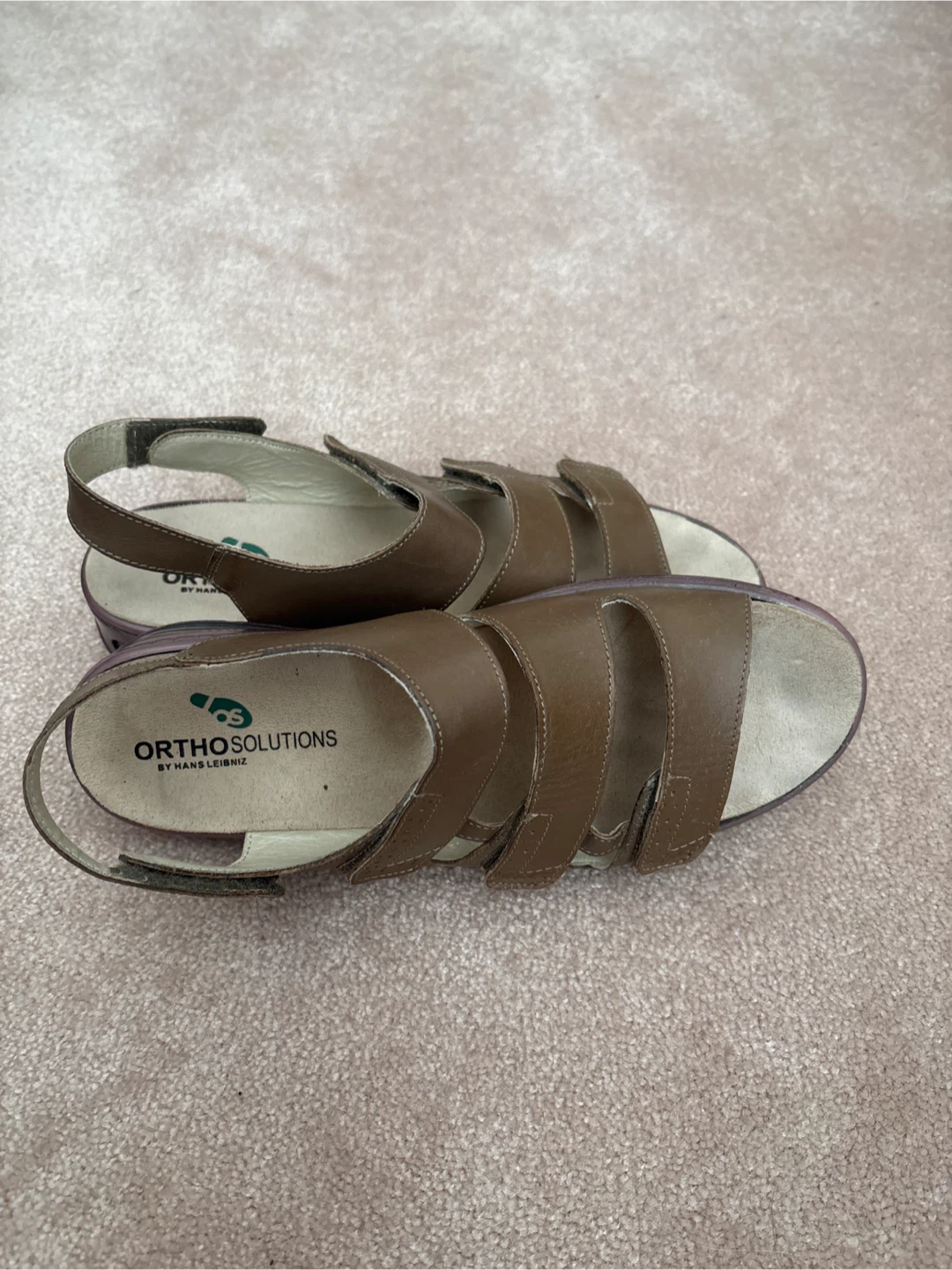 Ortho Solutions Brown Leather Sandals Size 41 - photo 3
