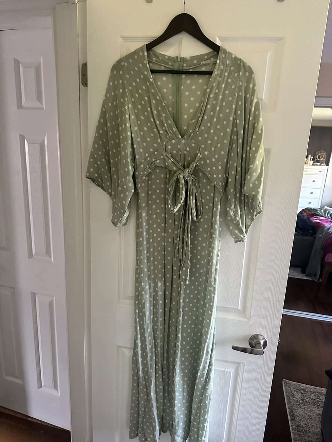 Luna Polka Dot Maxi Dress Size M