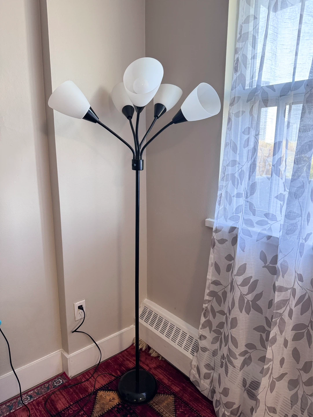 Black 5-Arm Floor Lamp