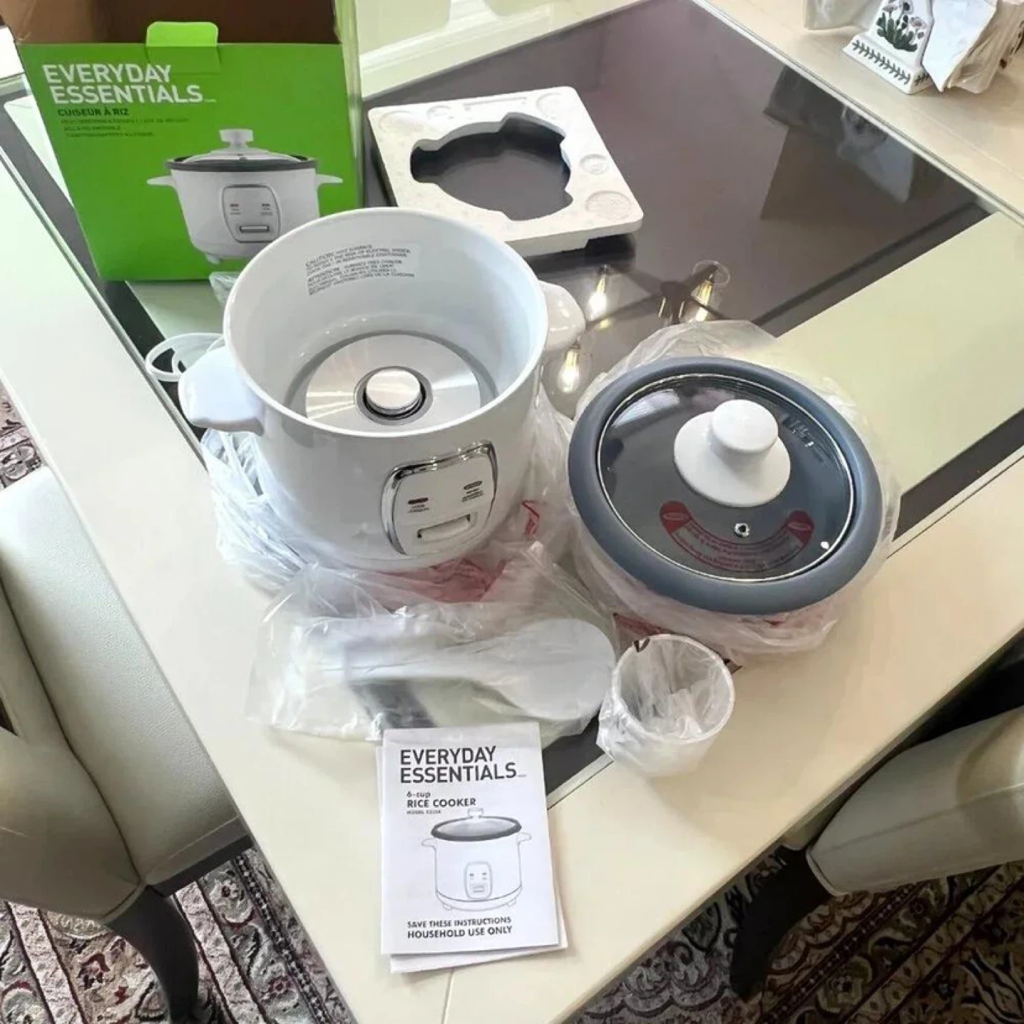 Everyday Essentials 6-Cup Rice Cooker with Steamer