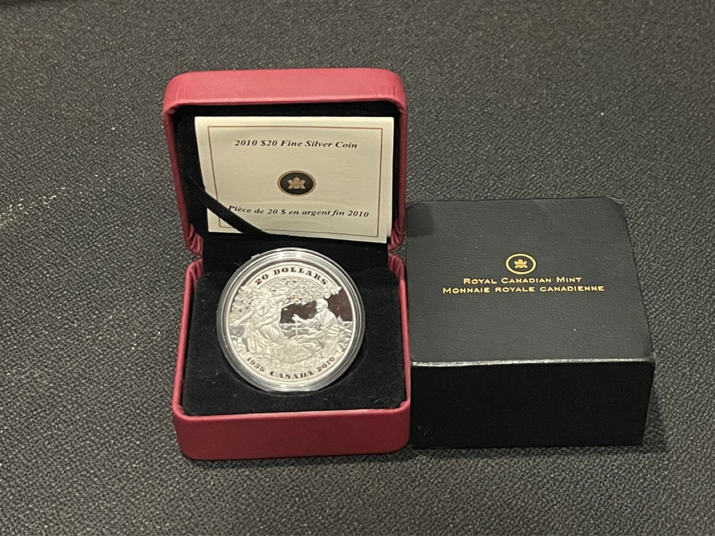 2010 $20 Fine Silver Coin - 1935 $20 Allegory