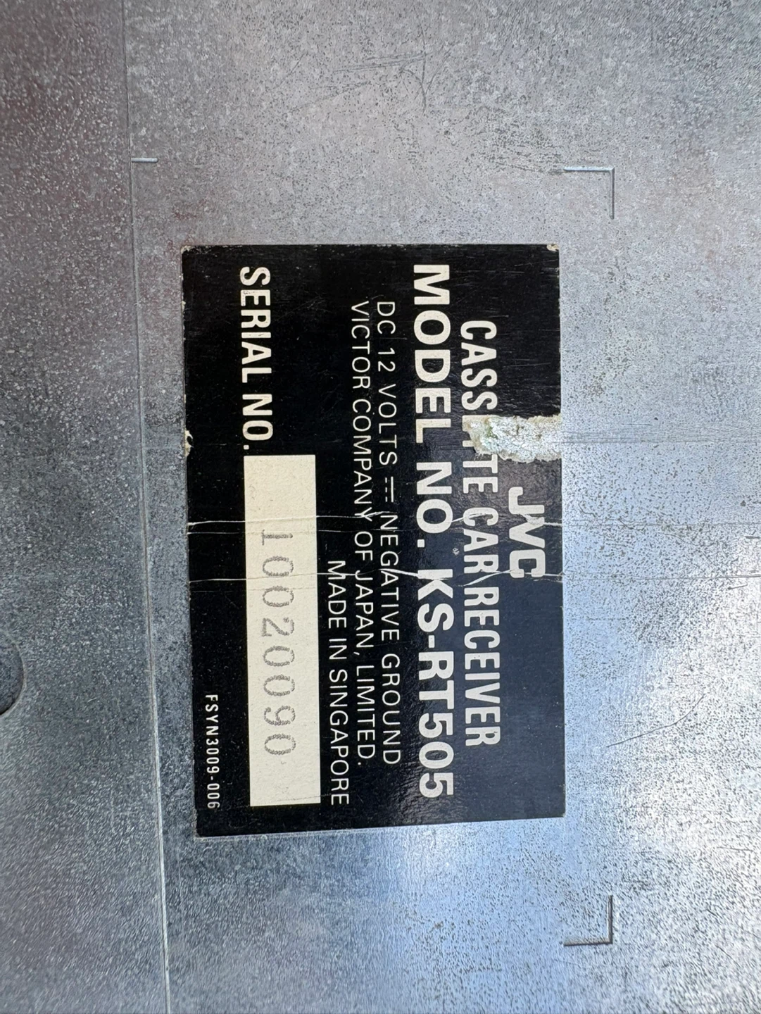 JVC KS-RT505 Cassette Car Receiver - photo 4