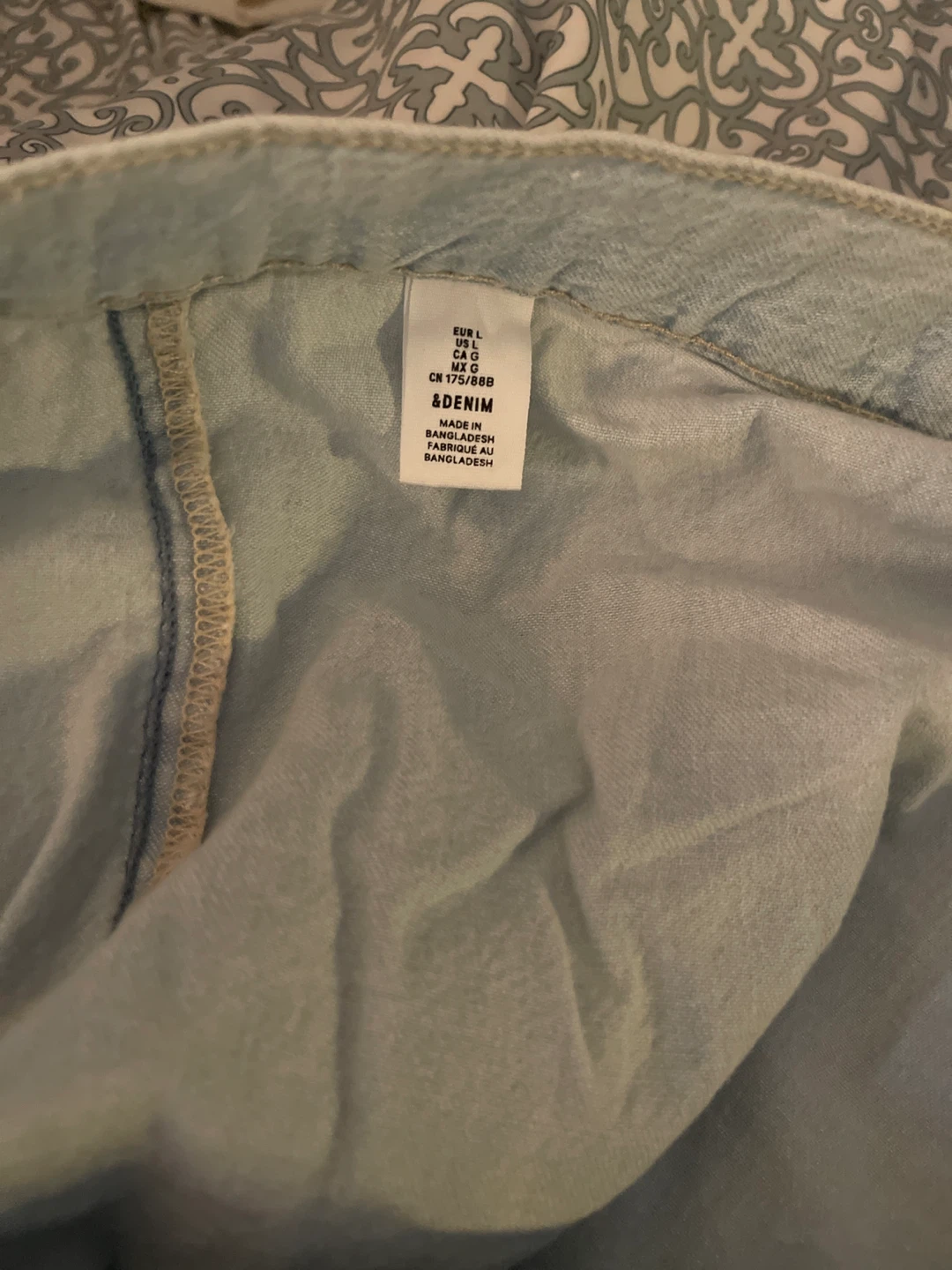 Light coloured Denim wrap Skirt - Size L - photo 2