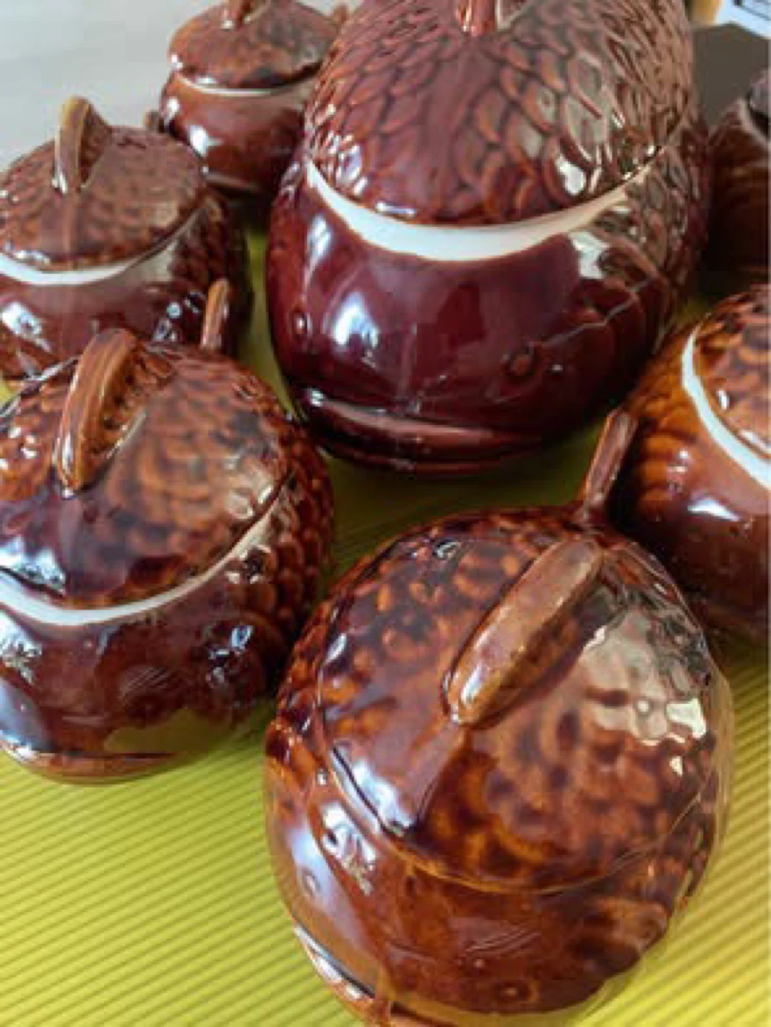 Set of 6 Ceramic Fish-Shaped Serving Dishes with Lids - photo 2