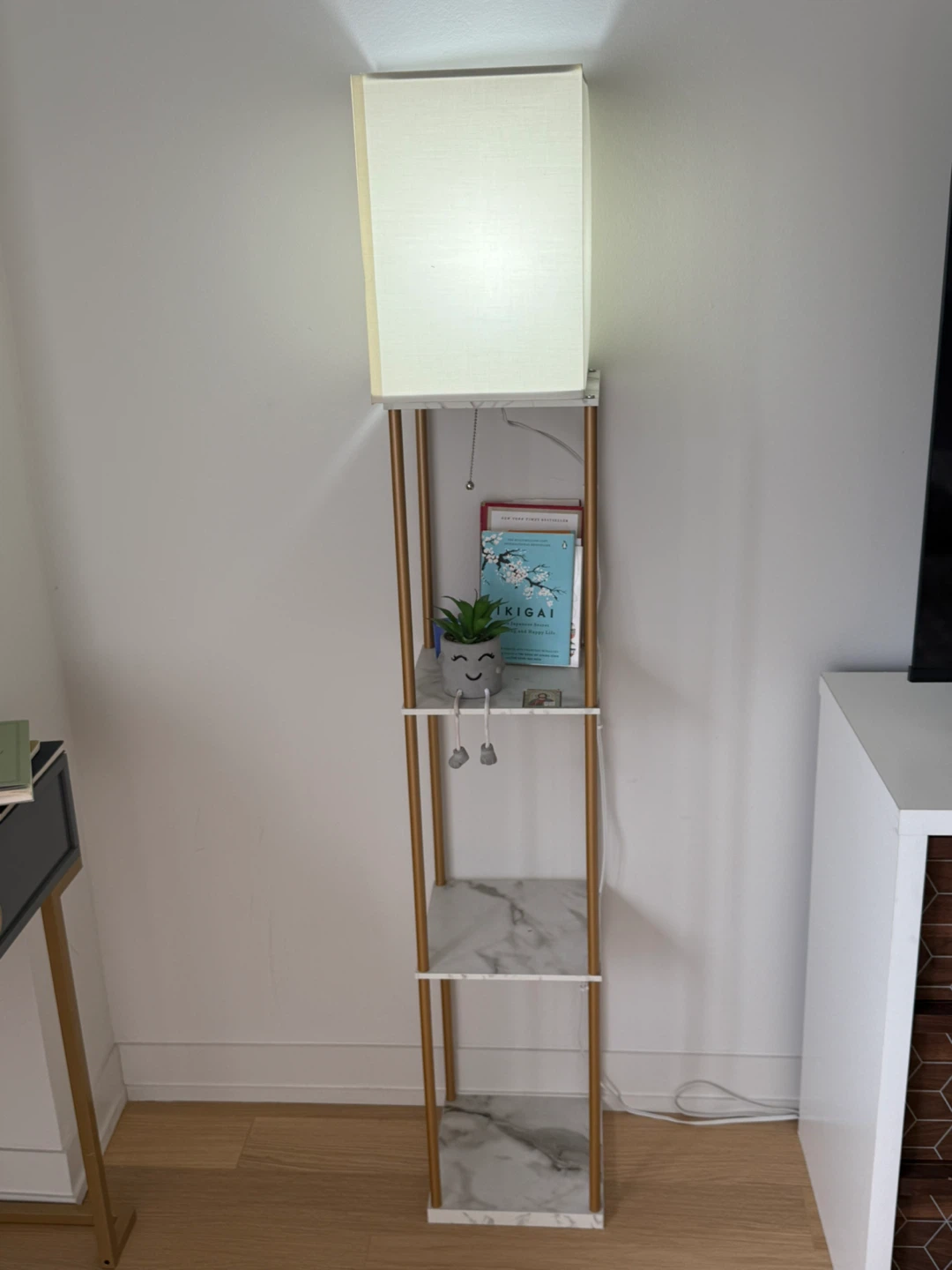 Floor Lamp with Shelves