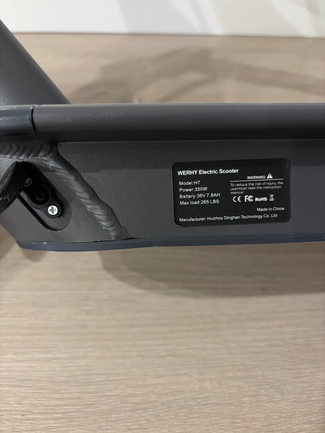 WERHY Electric Scooter with Charger and Lock - photo 3