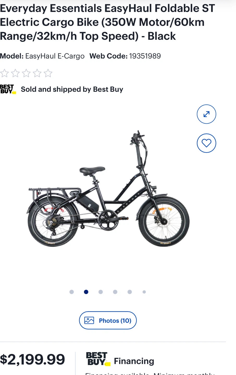 Everyday Essentials EasyHaul ST Electric Cargo Bike - photo 4