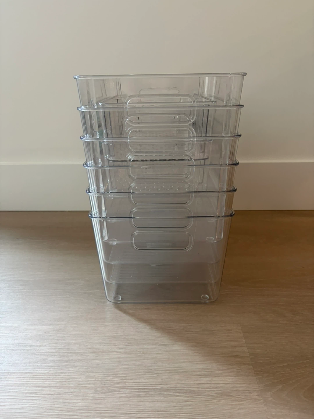 Clear Plastic Storage Bins Organizer Set - photo 2