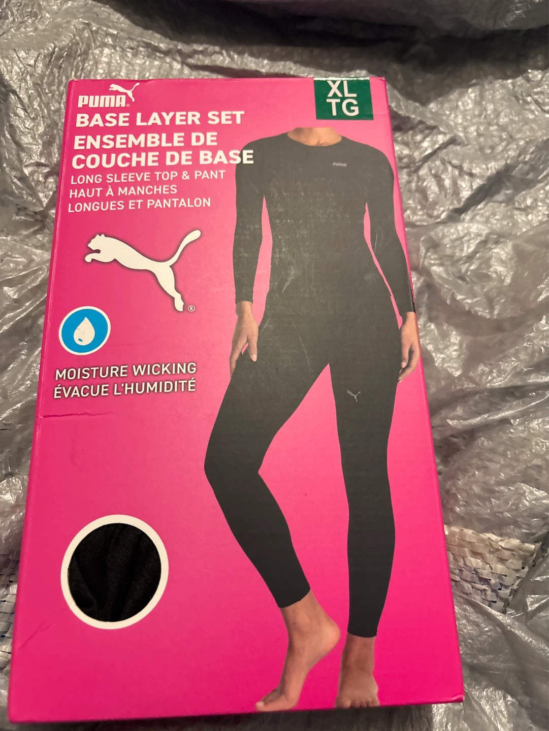 Puma Base Layer Set - Long Sleeve Top & Pant - XL/TG