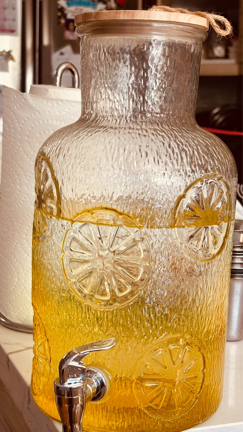 Textured Glass Beverage Dispenser