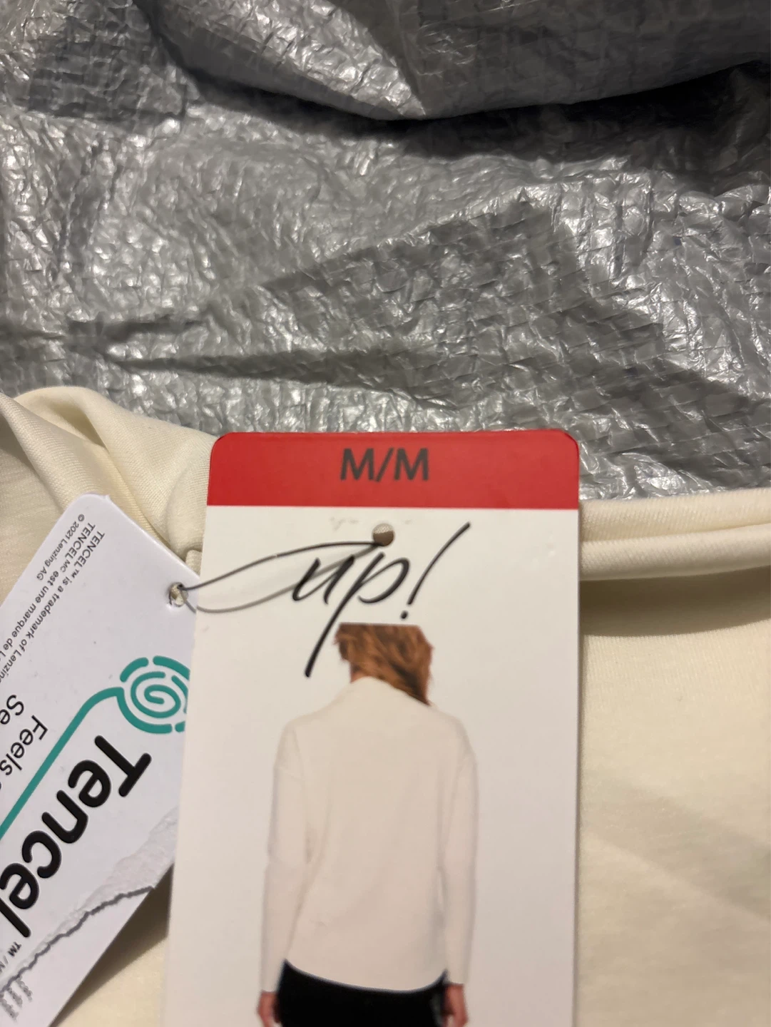 Up! Mock Neck Long Sleeve Top Cream M/M - photo 3