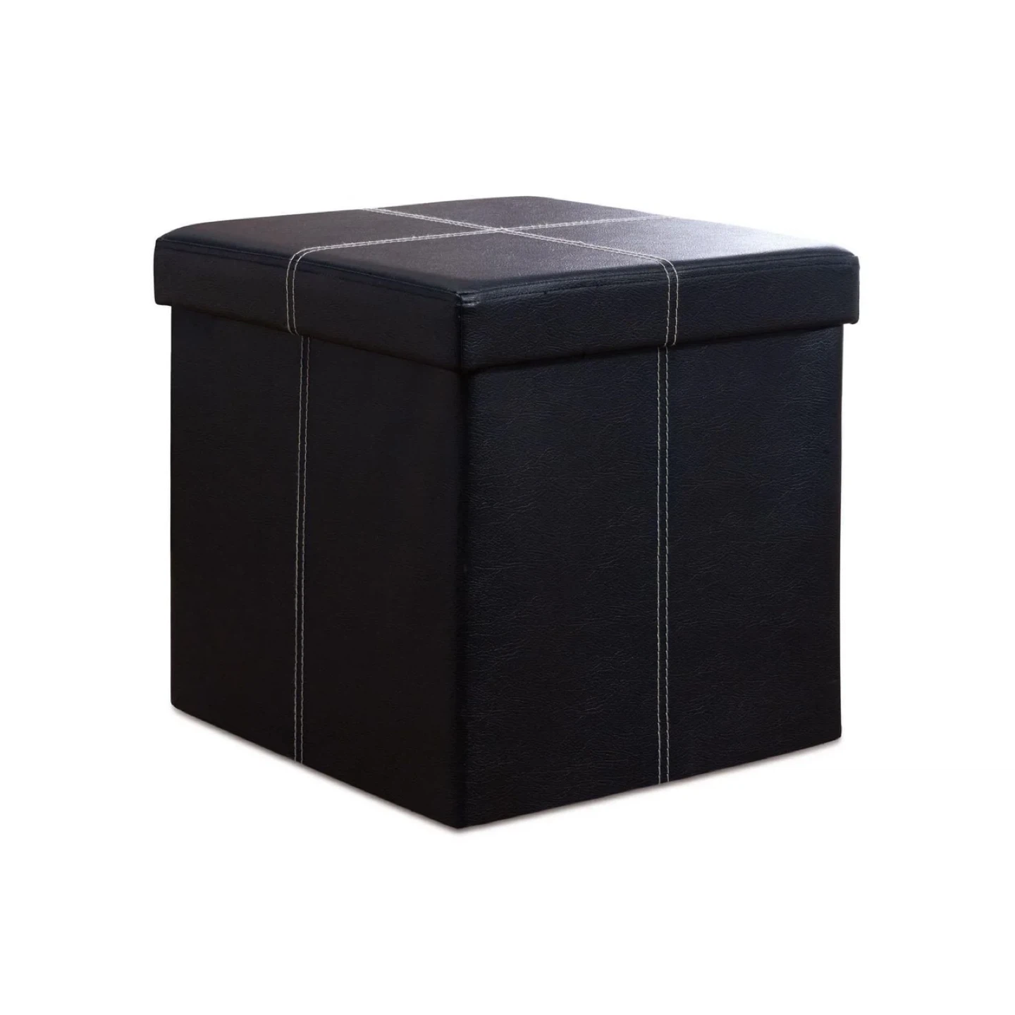 Black Storage Ottoman - photo 2