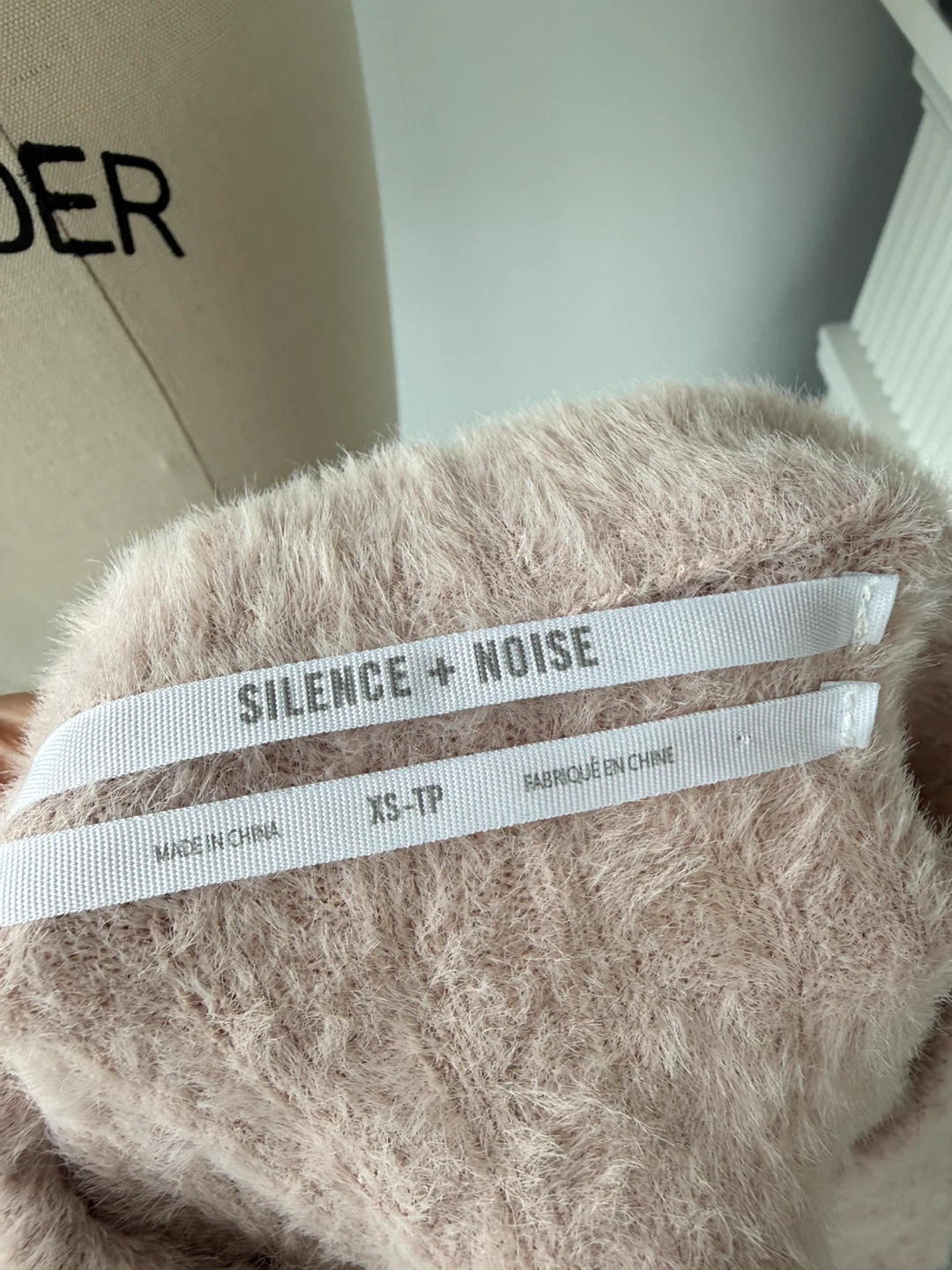 Silence + Noise Fuzzy Zip-Up Sweater XS-TP - photo 3