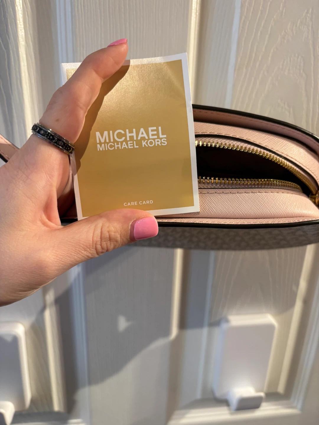 Michael Kors MK Signature Logo Pink Crossbody Bag - photo 3