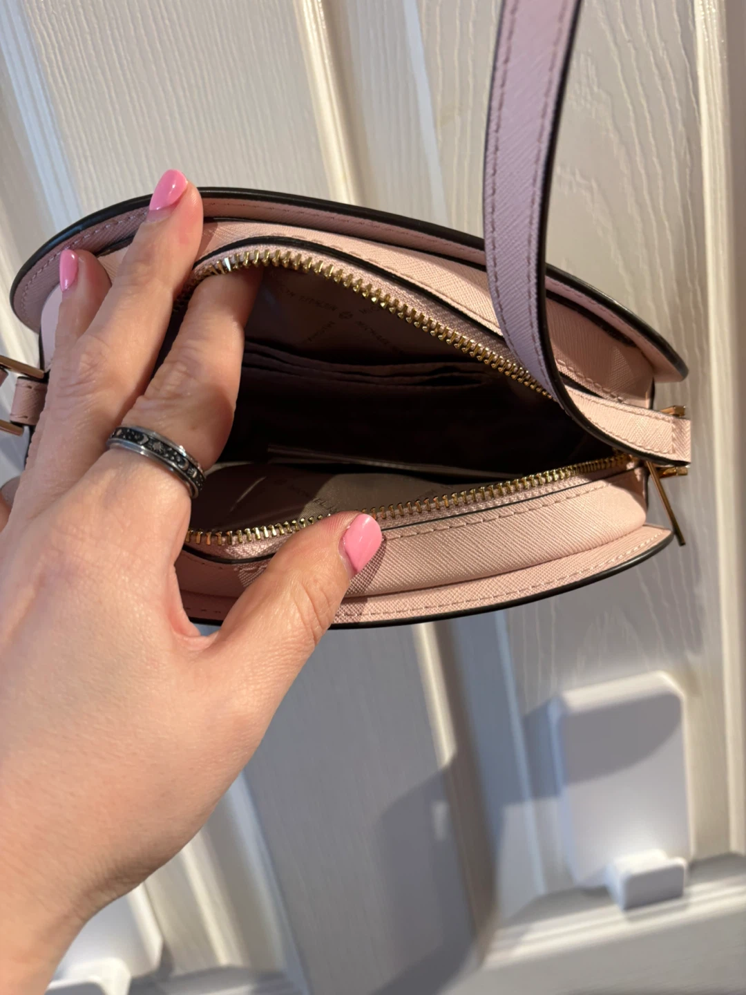 Michael Kors MK Signature Logo Pink Crossbody Bag - photo 2