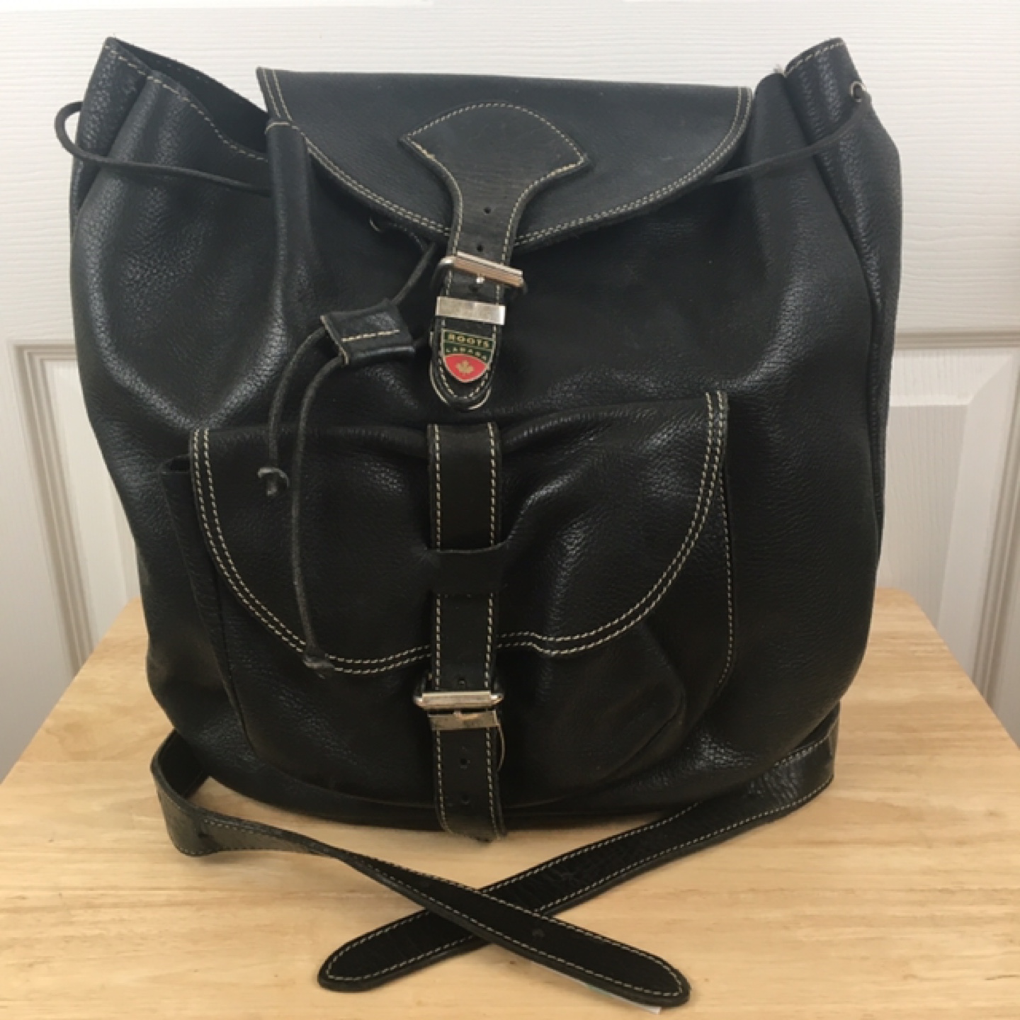 Roots Unisex Leather Backpack