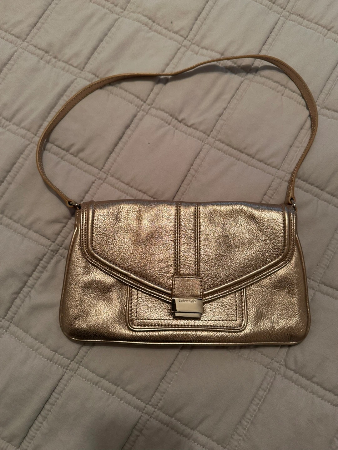 Calvin Klein Rose Gold Shoulder Bag