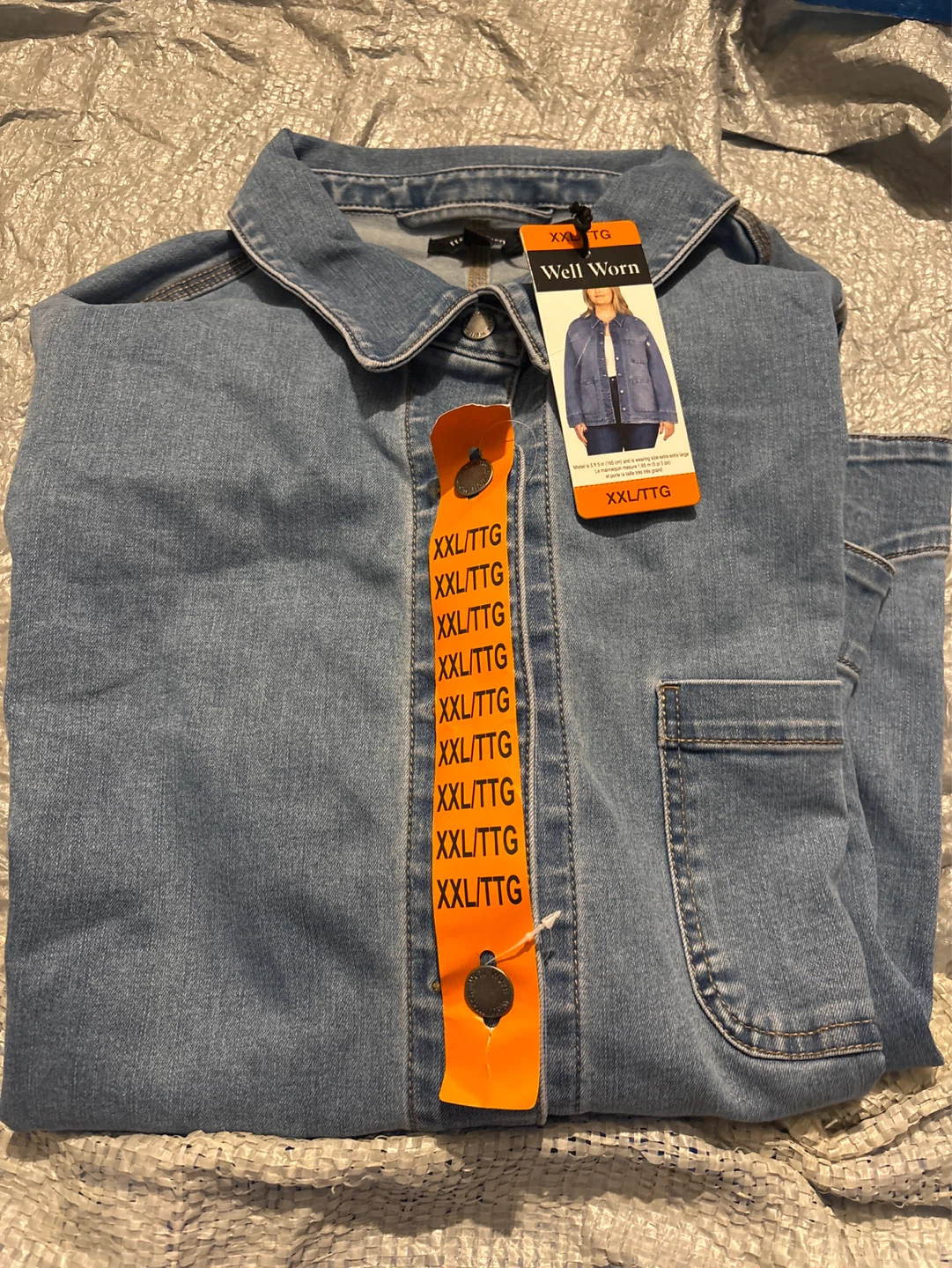 Ladies Well Worn Denim Jacket - XXL/TTG