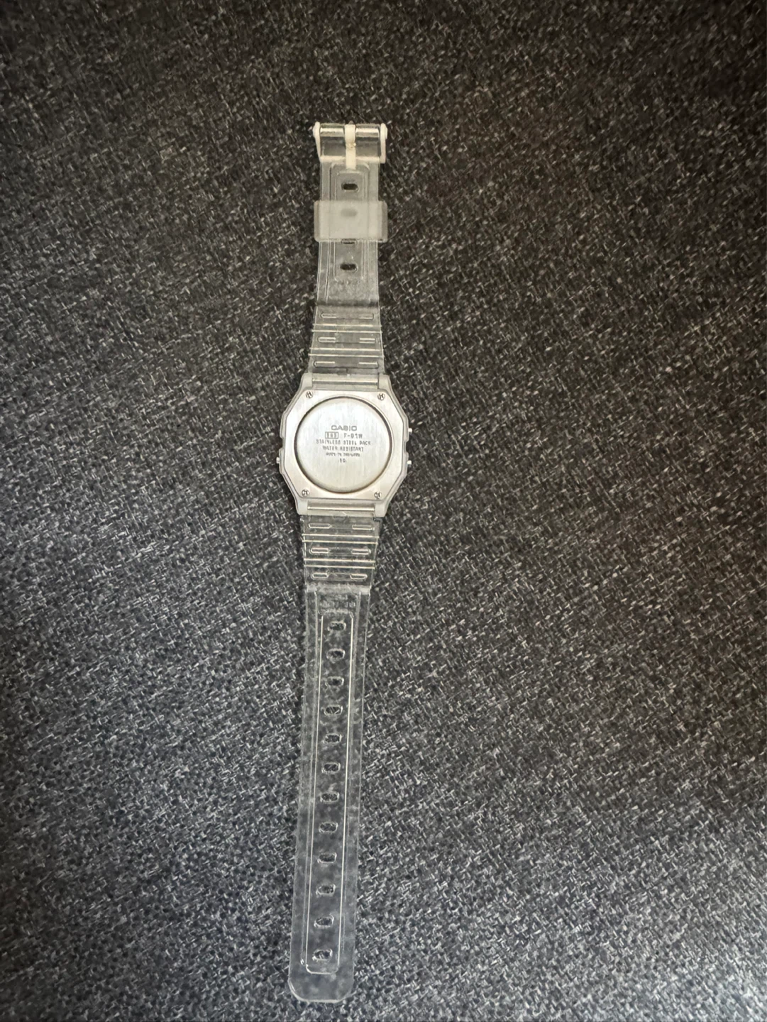 Casio F-91W Digital Watch - Clear Band - photo 3