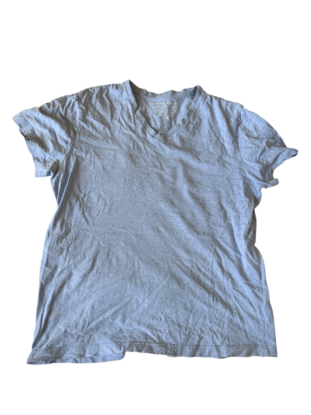 Banana Republic Blue V-Neck T-Shirt - Size L