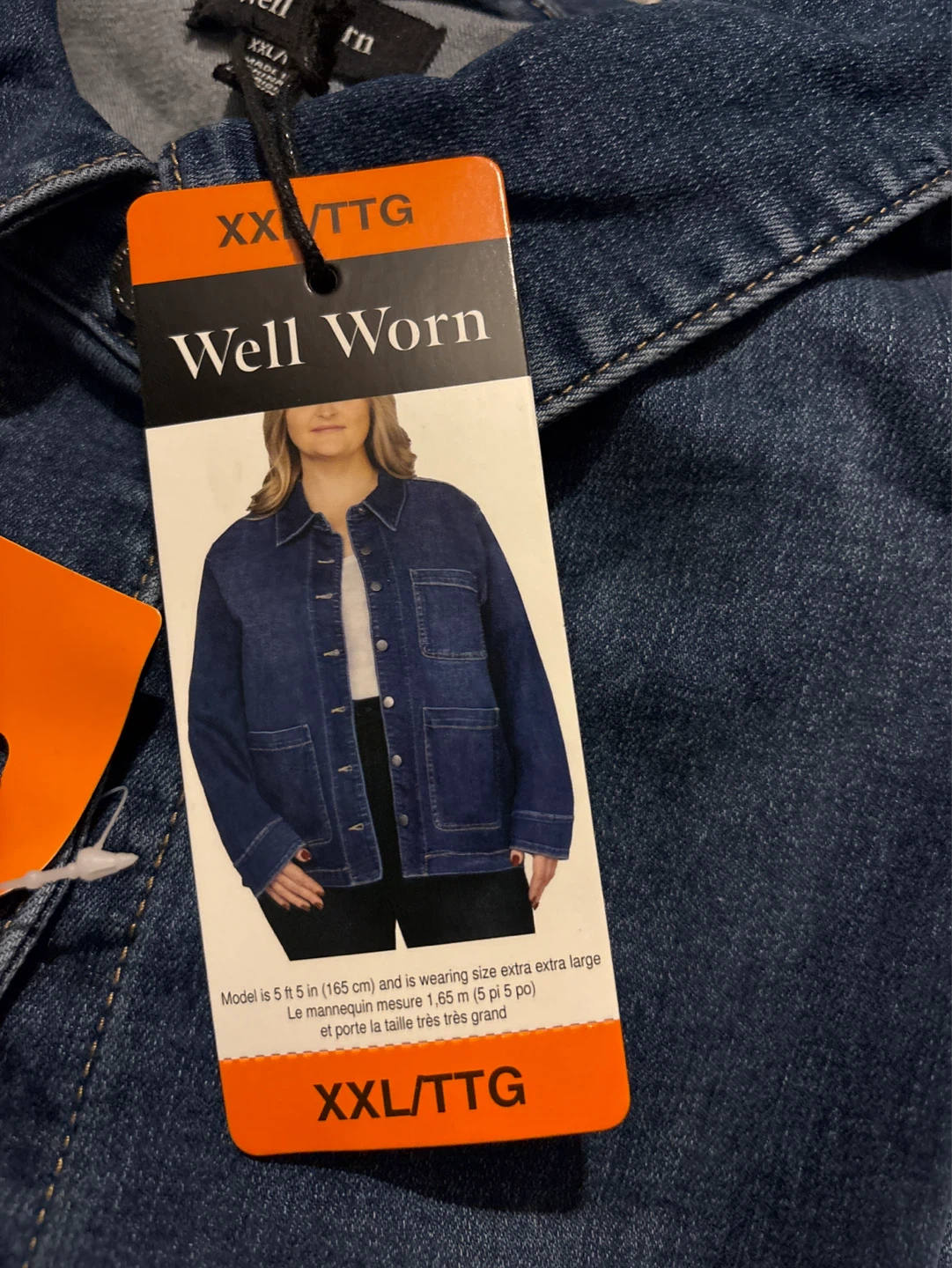 Ladies Well Worn Denim Jacket XXL - photo 2