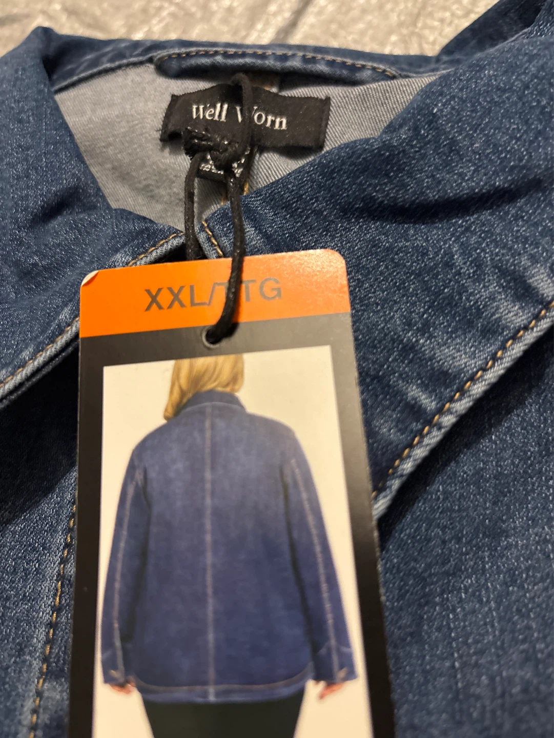 Ladies Well Worn Denim Jacket XXL - photo 3