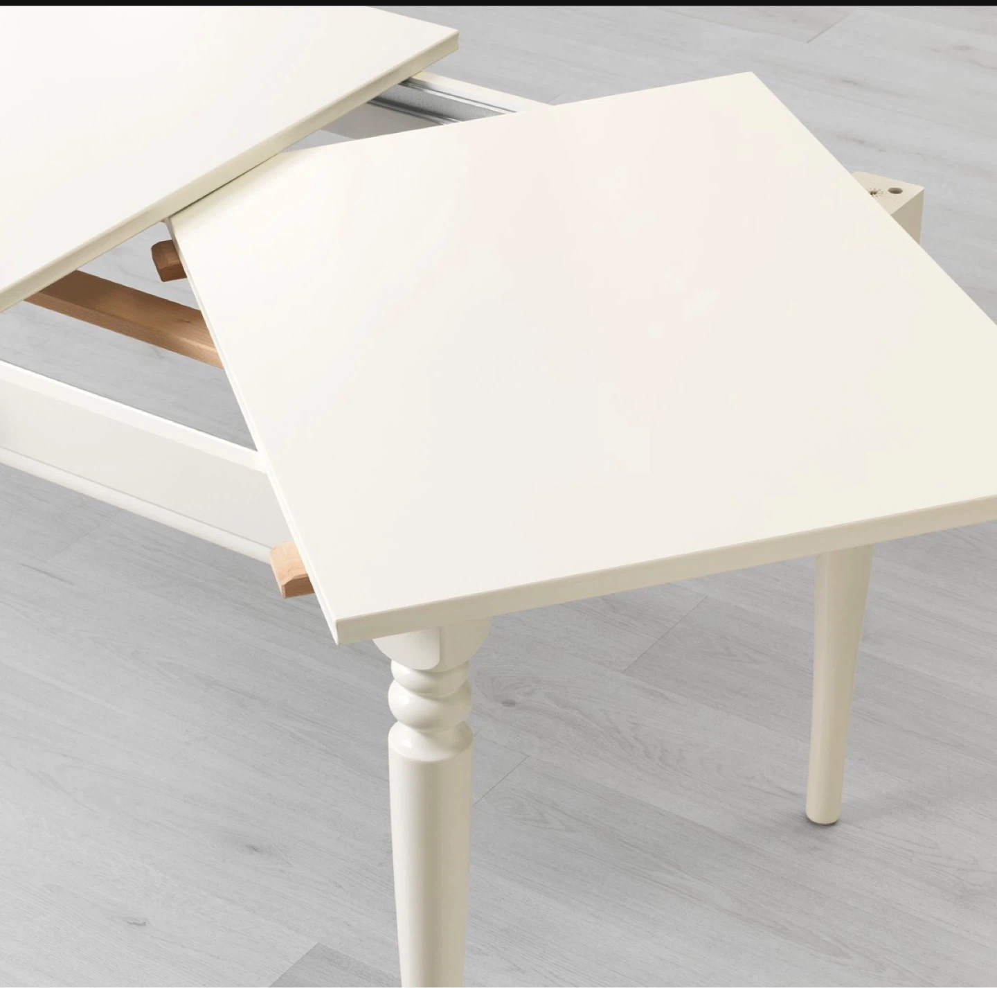 IKEA INGATORP Extendable Dining Table - White - Solid Wood - photo 2