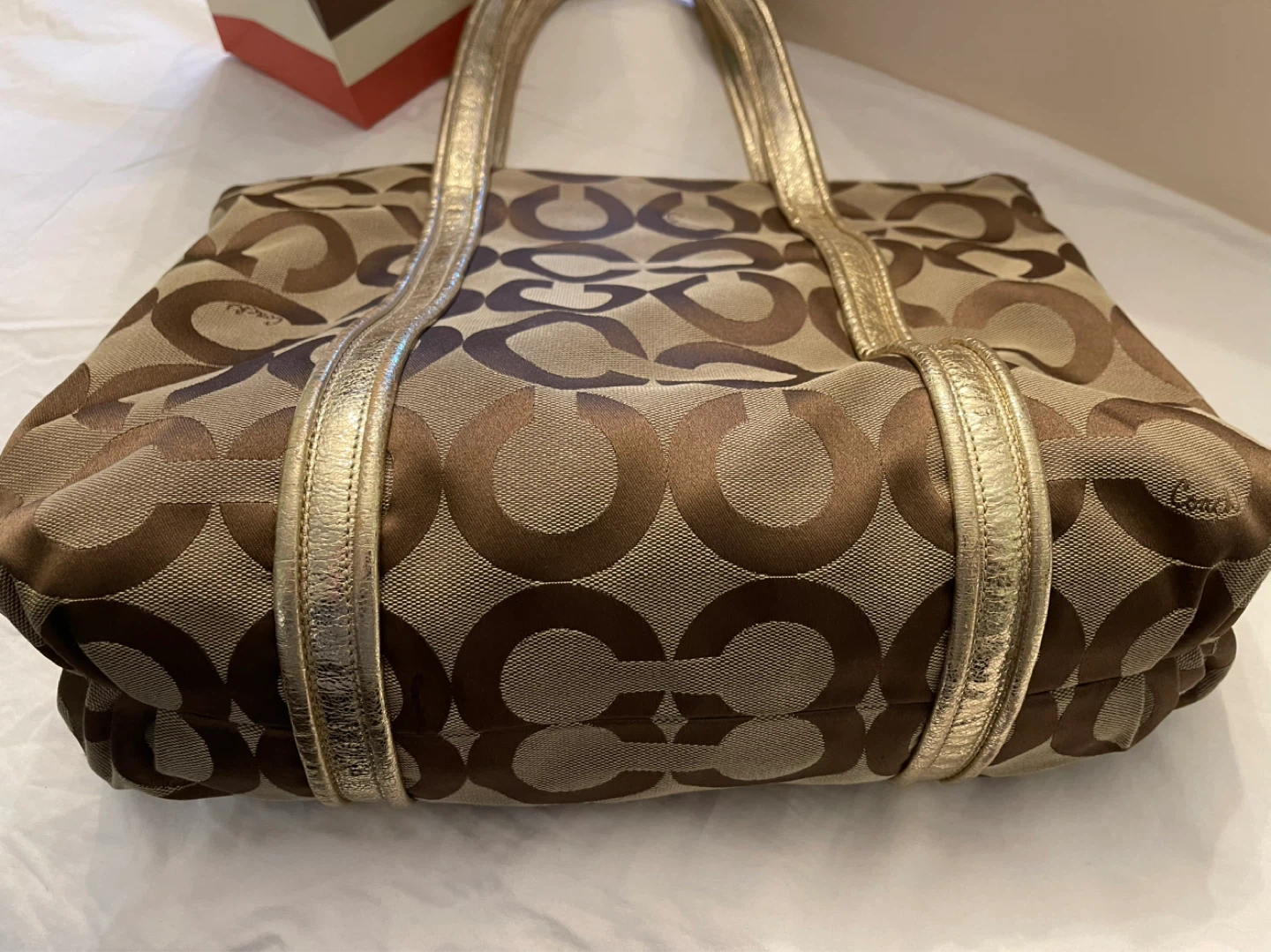 Authentic COACH Op Art Poppy tote bag canvas Style #13826 - photo 4