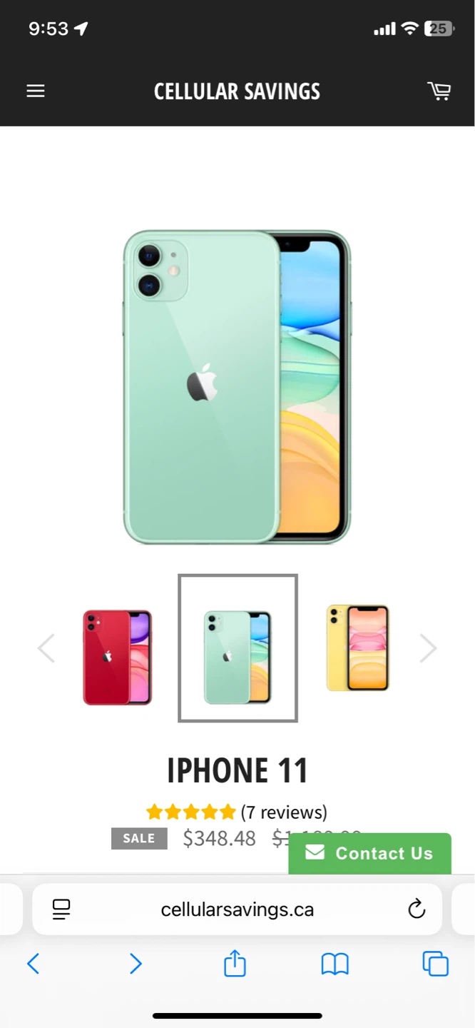 Apple iPhone 11 (Mint Green)