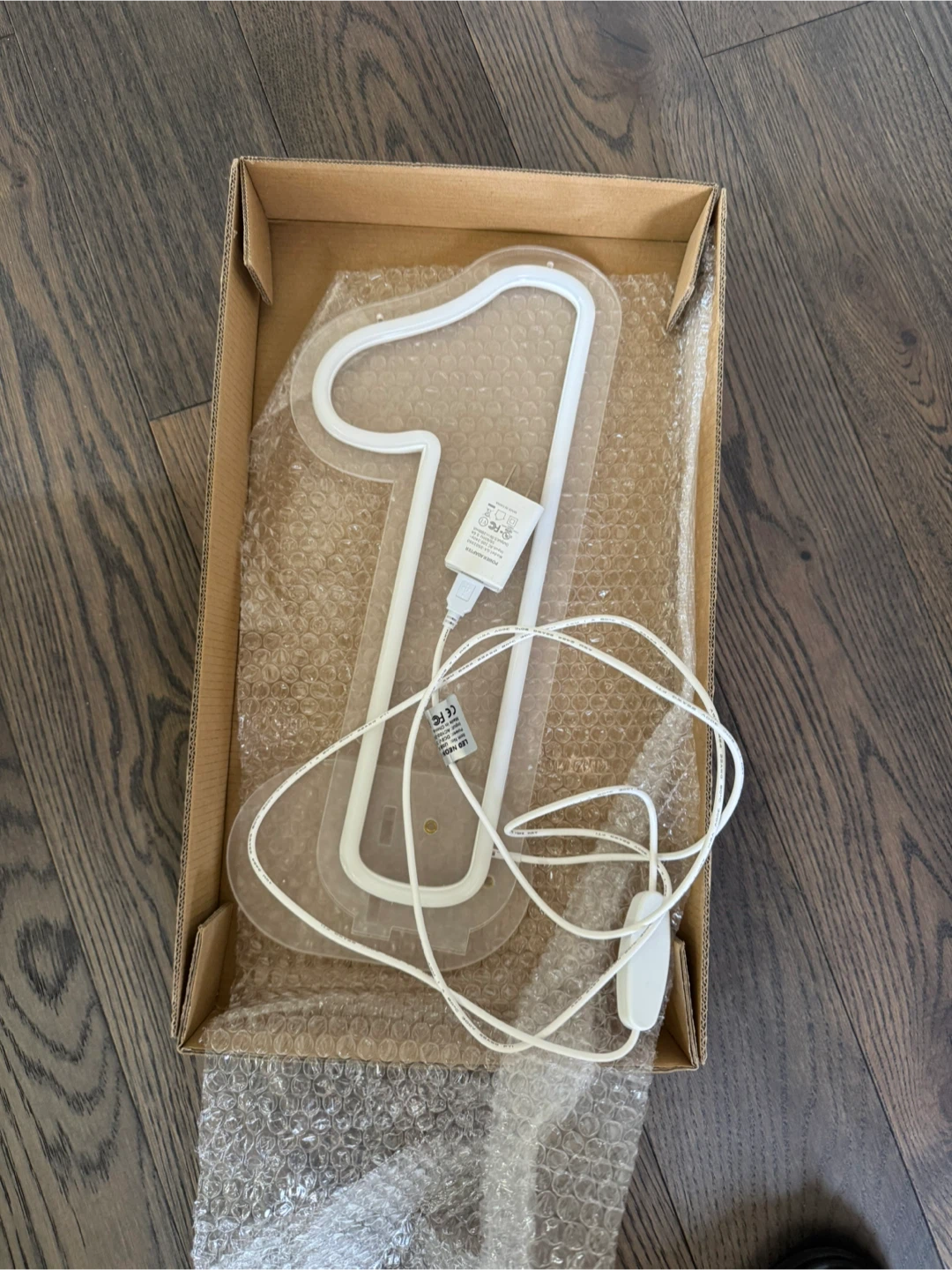 LED Number 1 Neon Sign Light