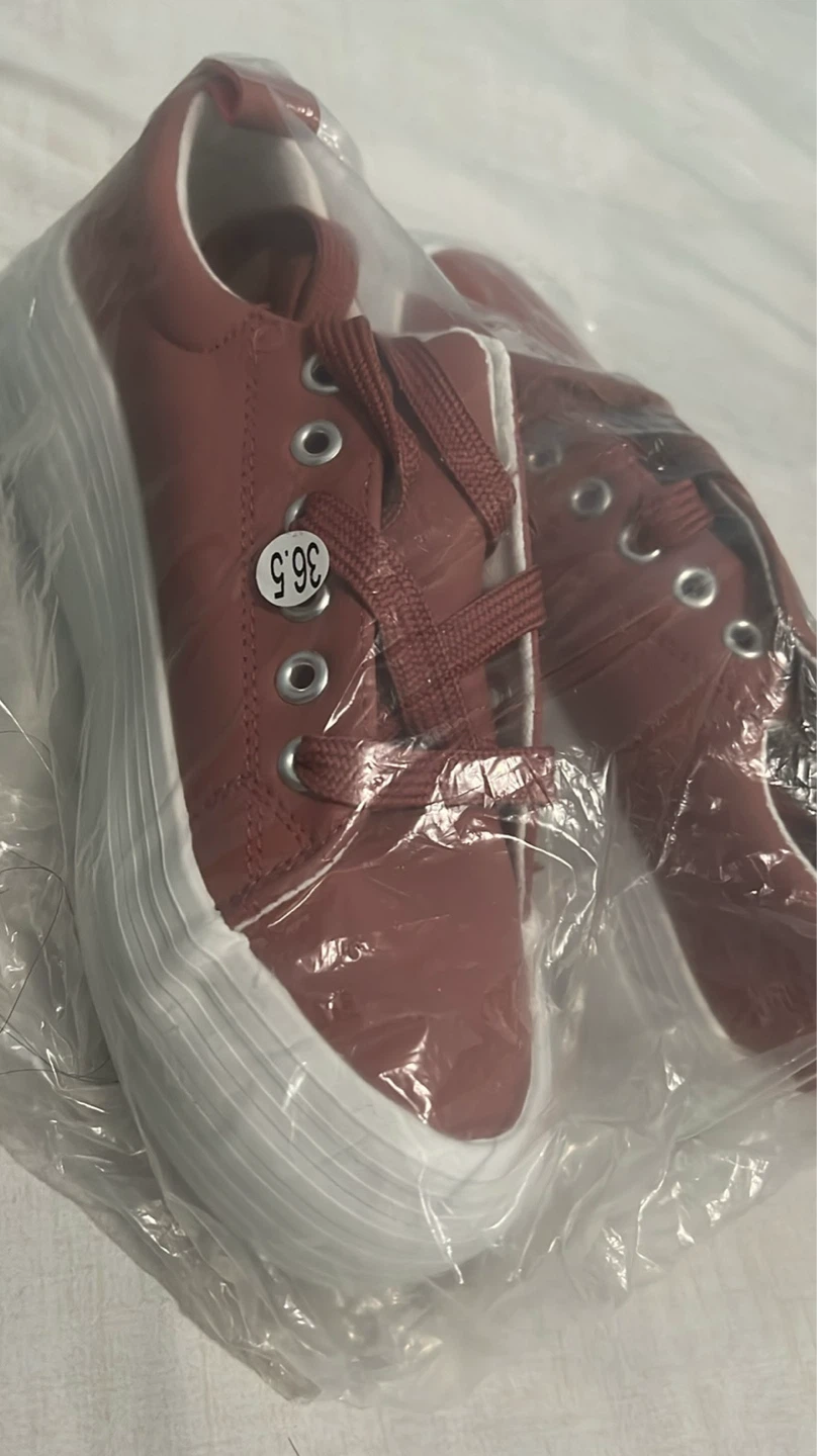 Red Platform Sneakers - Size 36.5