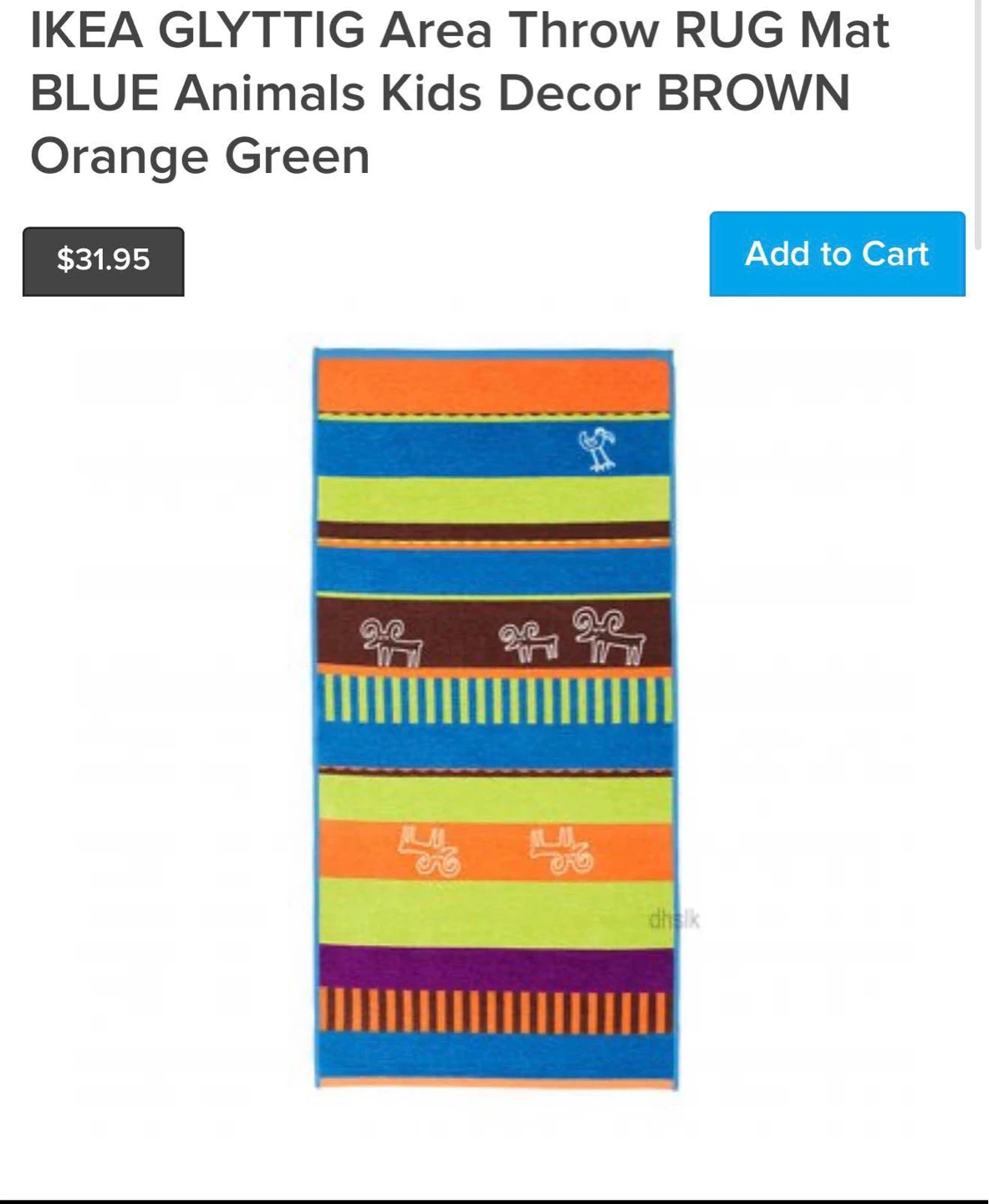 IKEA GLYTTIG Area Runner Rug*2 - photo 3