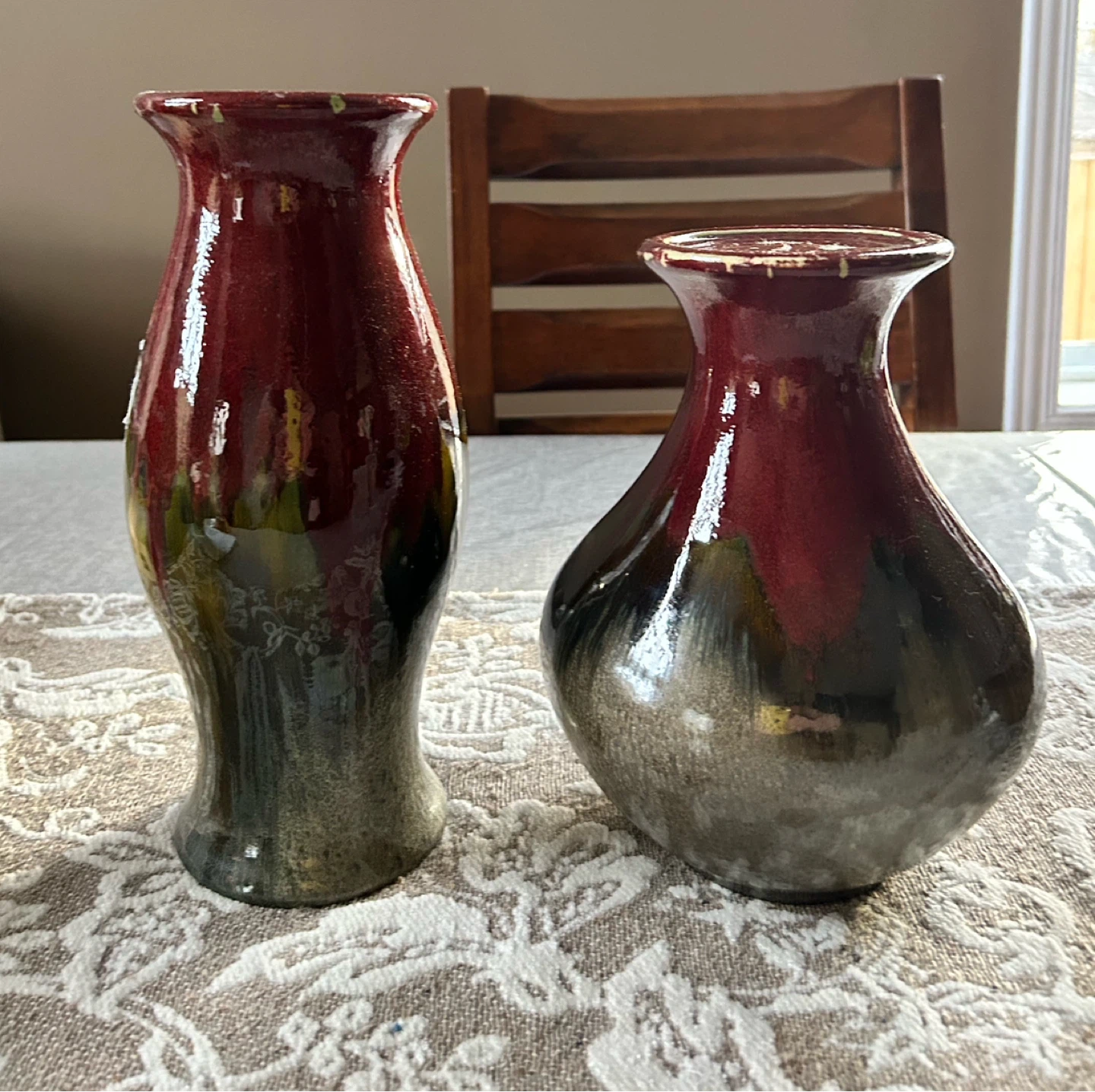 Set of 2 Ceramic Candle Holders