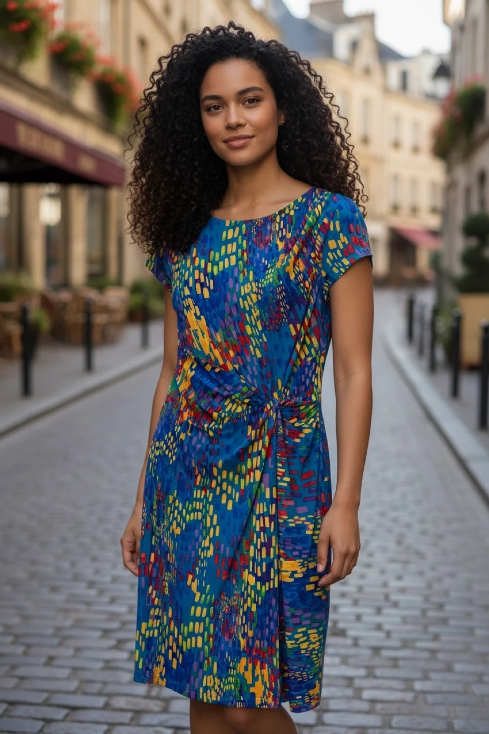 Ellen Tracy Blue  Front Knee-Length Dress Size 8