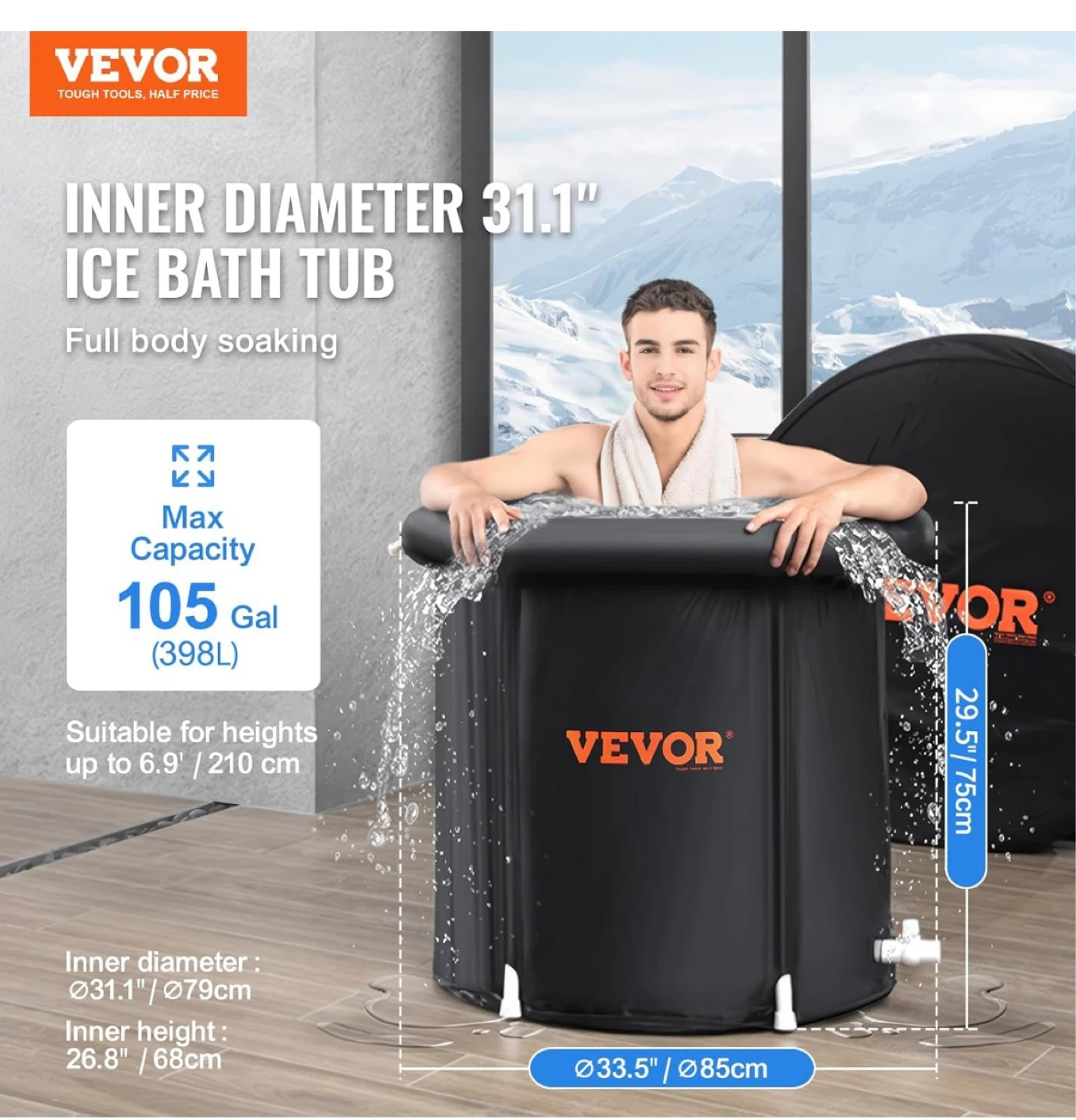 Ice Bath Tub – Cold Plunge – Athlete Recovery – Like New - photo 4