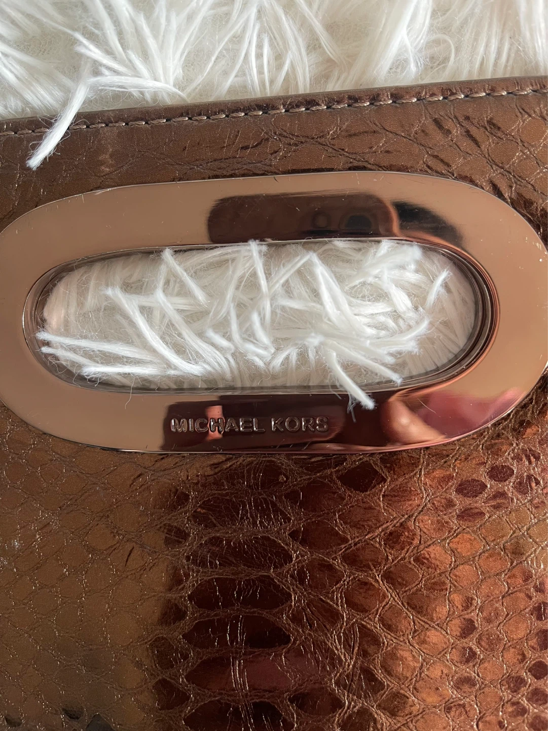 Michael Kors Clutch - Bronze Snakeskin - photo 2