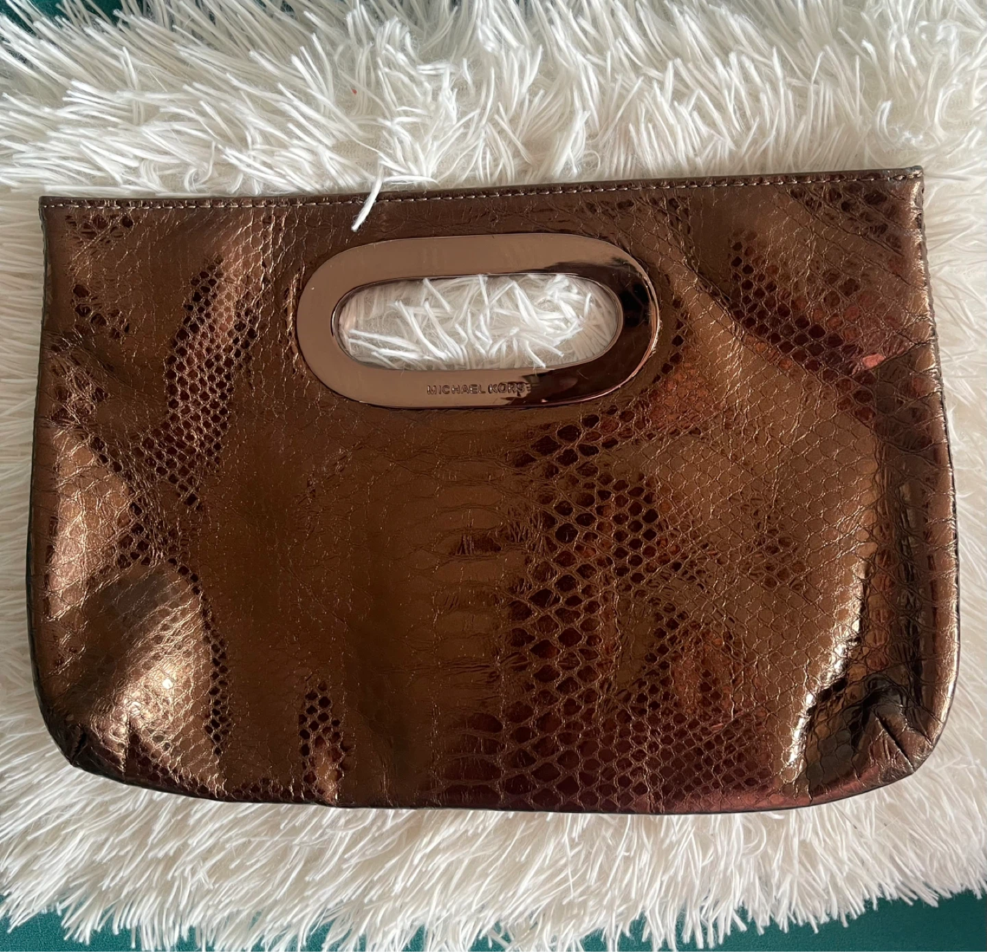 Michael Kors Clutch - Bronze Snakeskin
