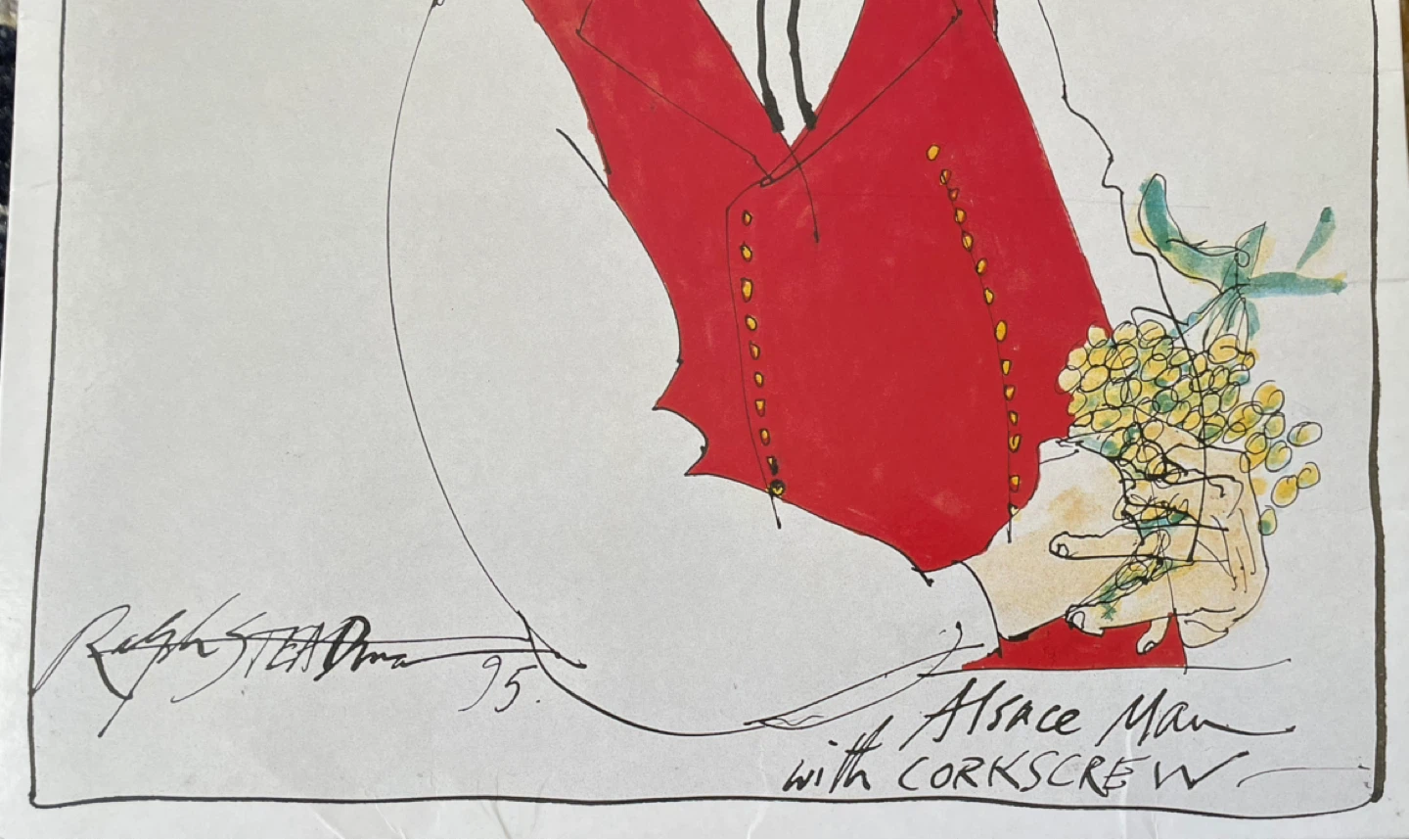 Ralph Steadman 1995 Hugel & Fils Board Advertisement - photo 2