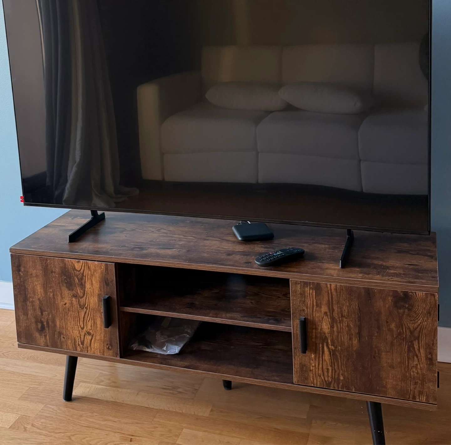 Rustic Brown TV Stand with Storage
