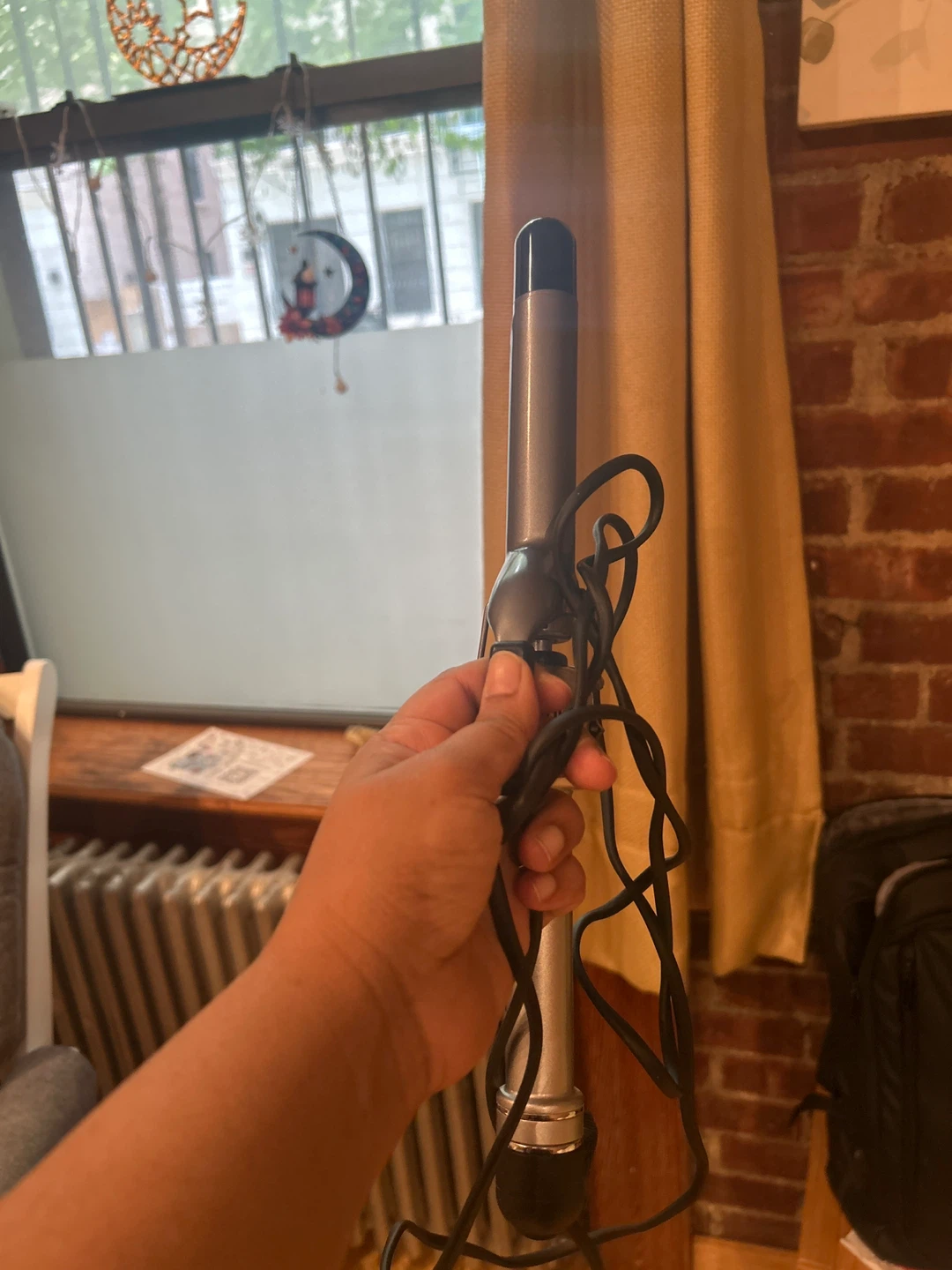 Silver Curling Iron Wand