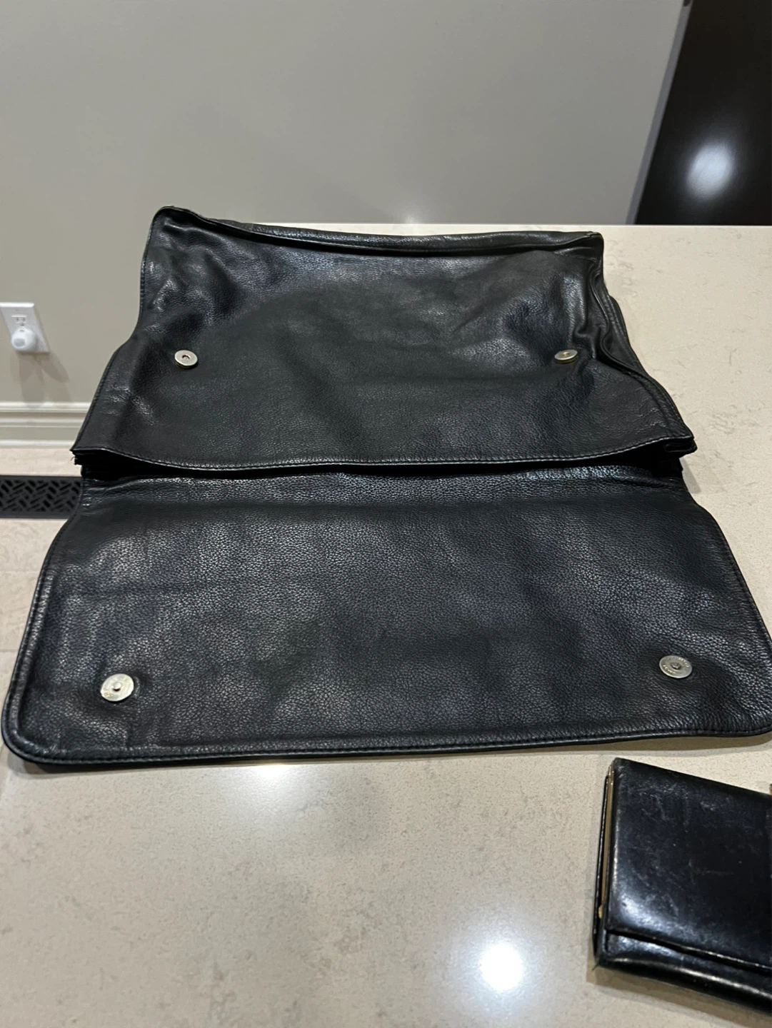 Black Leather Clutch/Wallet Set - photo 2