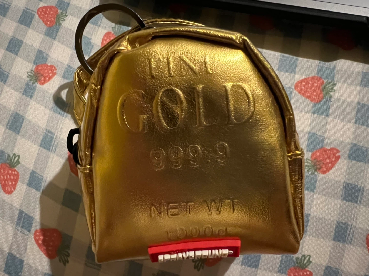 Gold Bar SprayGround keychain